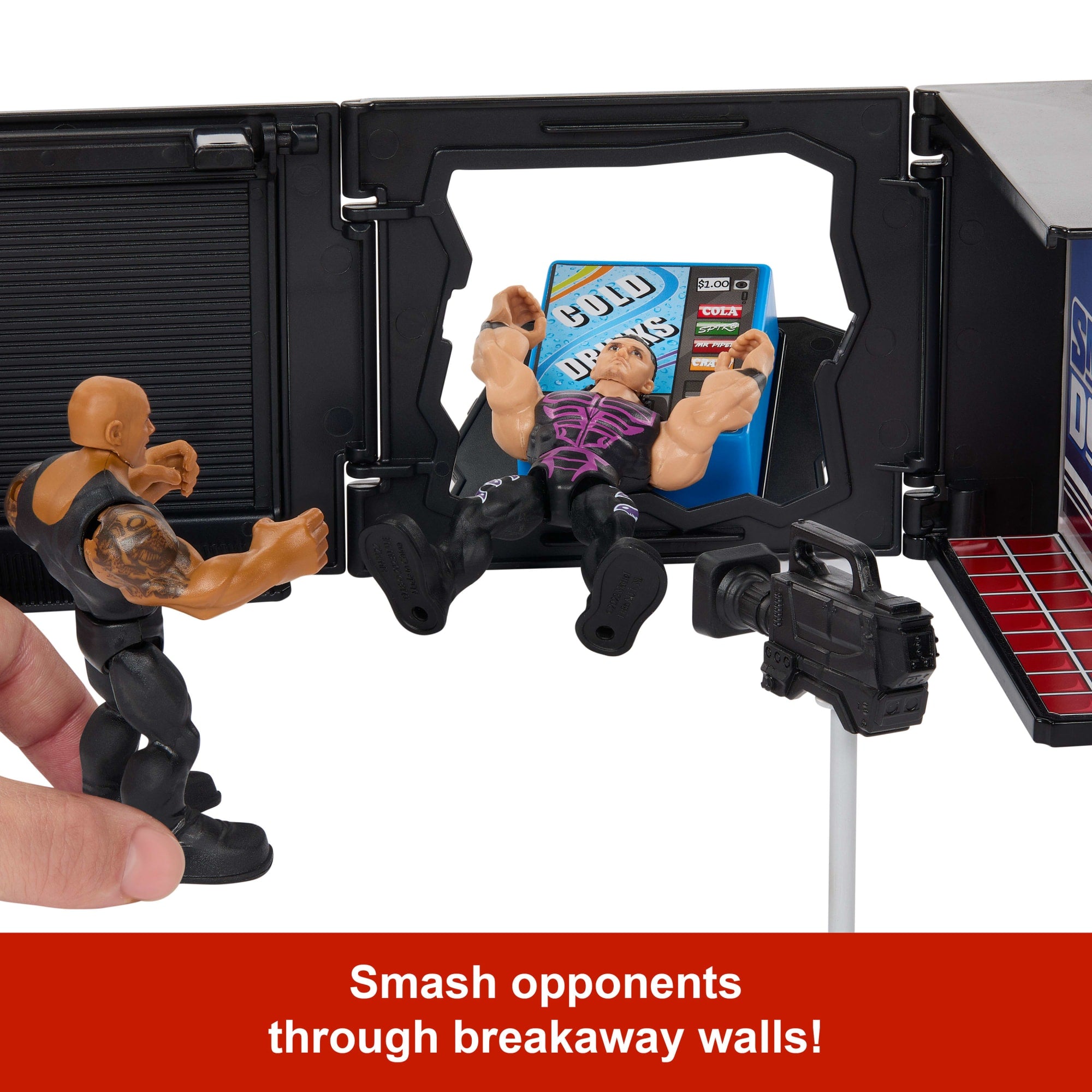 WWE Knuckle Crunchers Final Boss Microphone Playset With The Rock Action Figure & 2 Accessories - Image 4