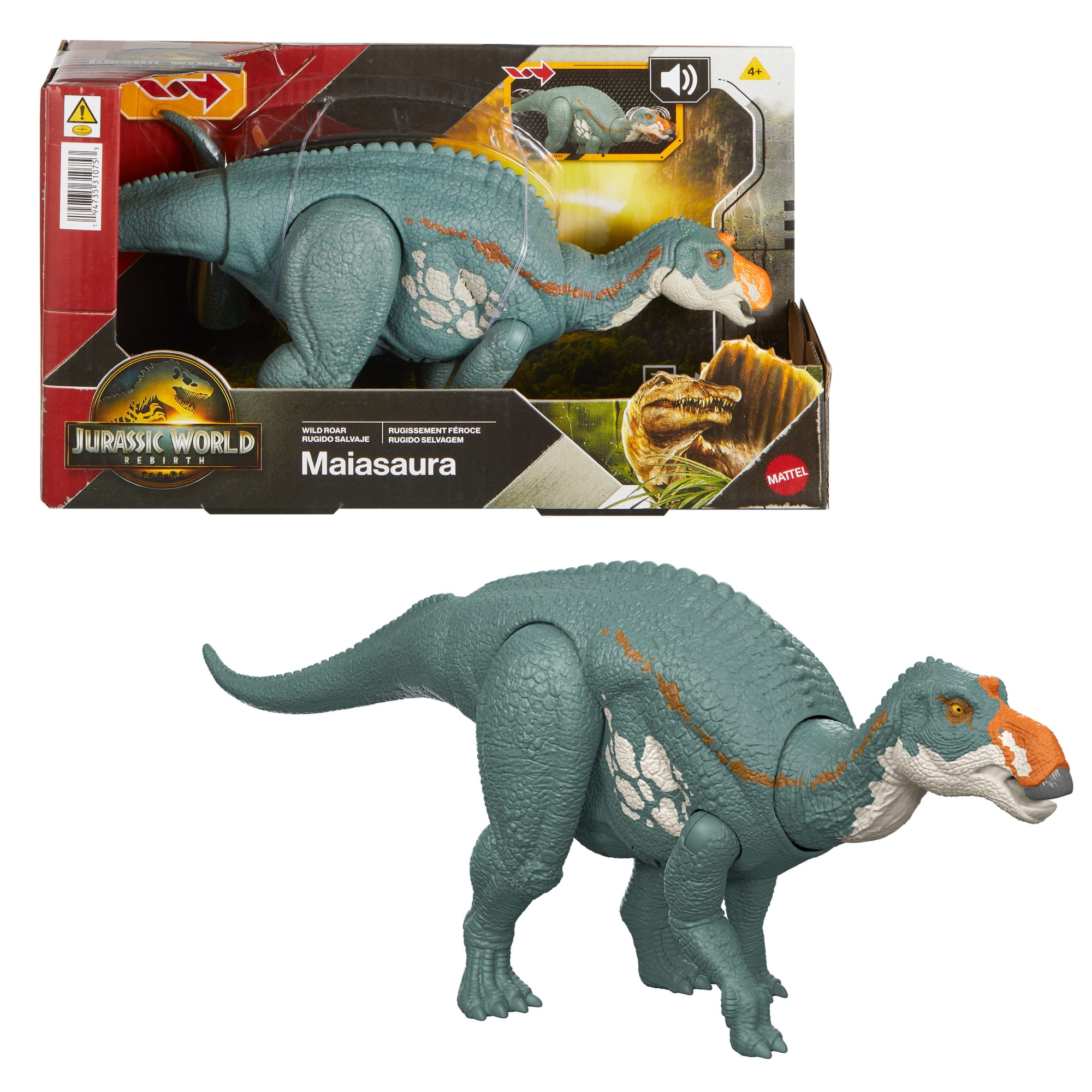 Jurassic World Dinossauro de Brinquedo Rebirth Rugido Selvagem Maiasaura