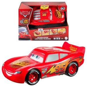 Disney And Pixar Cars Action Scene Lightning Mcqueen. Battery-Powered Toy Vehicle With Sound Effects