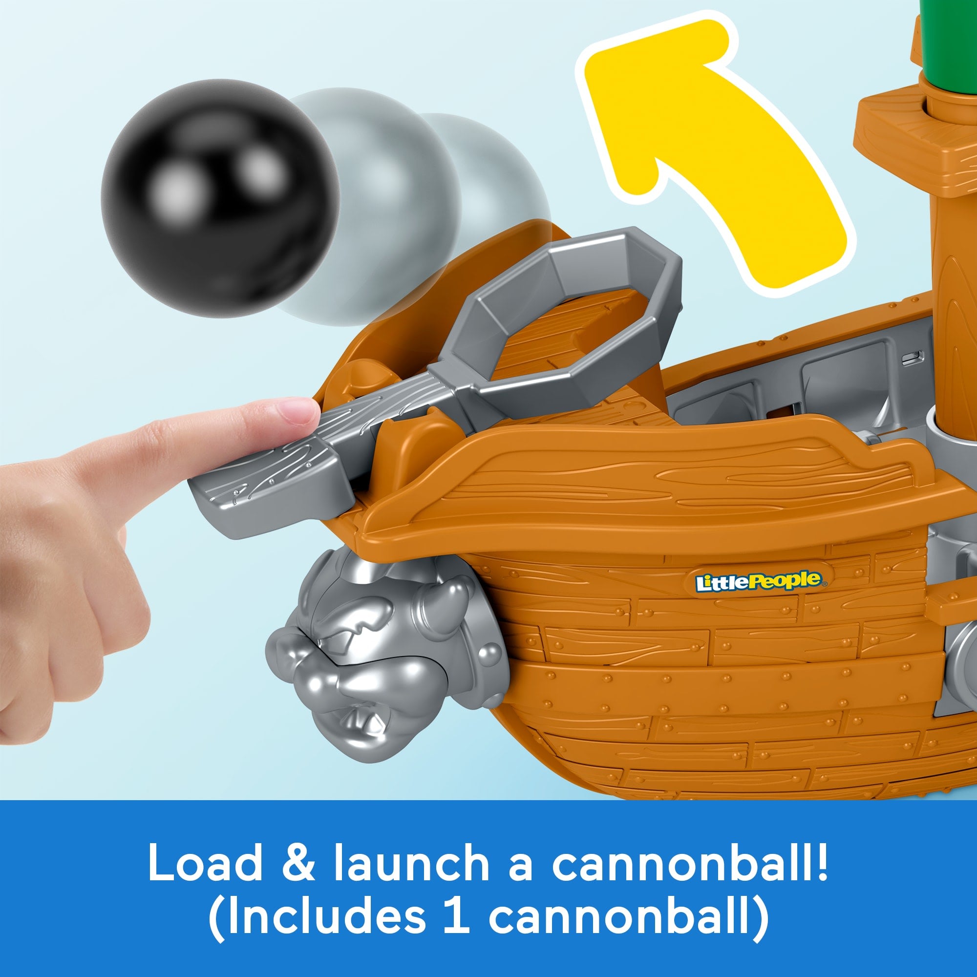 Fisher-Price Little People My Mario Bowser's Airship & Figure Set Toddler Toy - Image 3