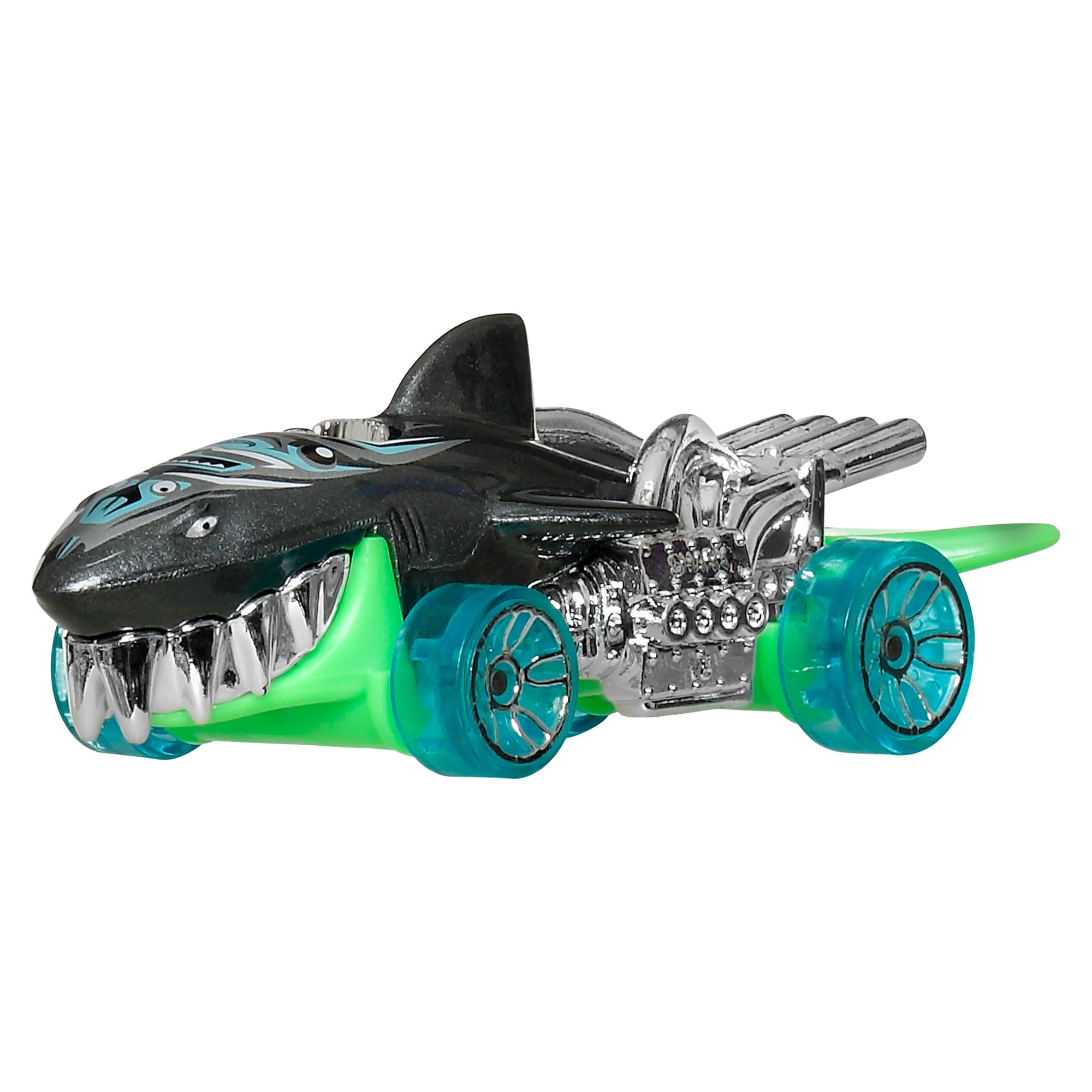 Hot Wheels Monster Trucks Sharks vs Dinos Multipack With 2 Big Rigs. 2 Toy Trucks & 2 Toy Cars - Image 3