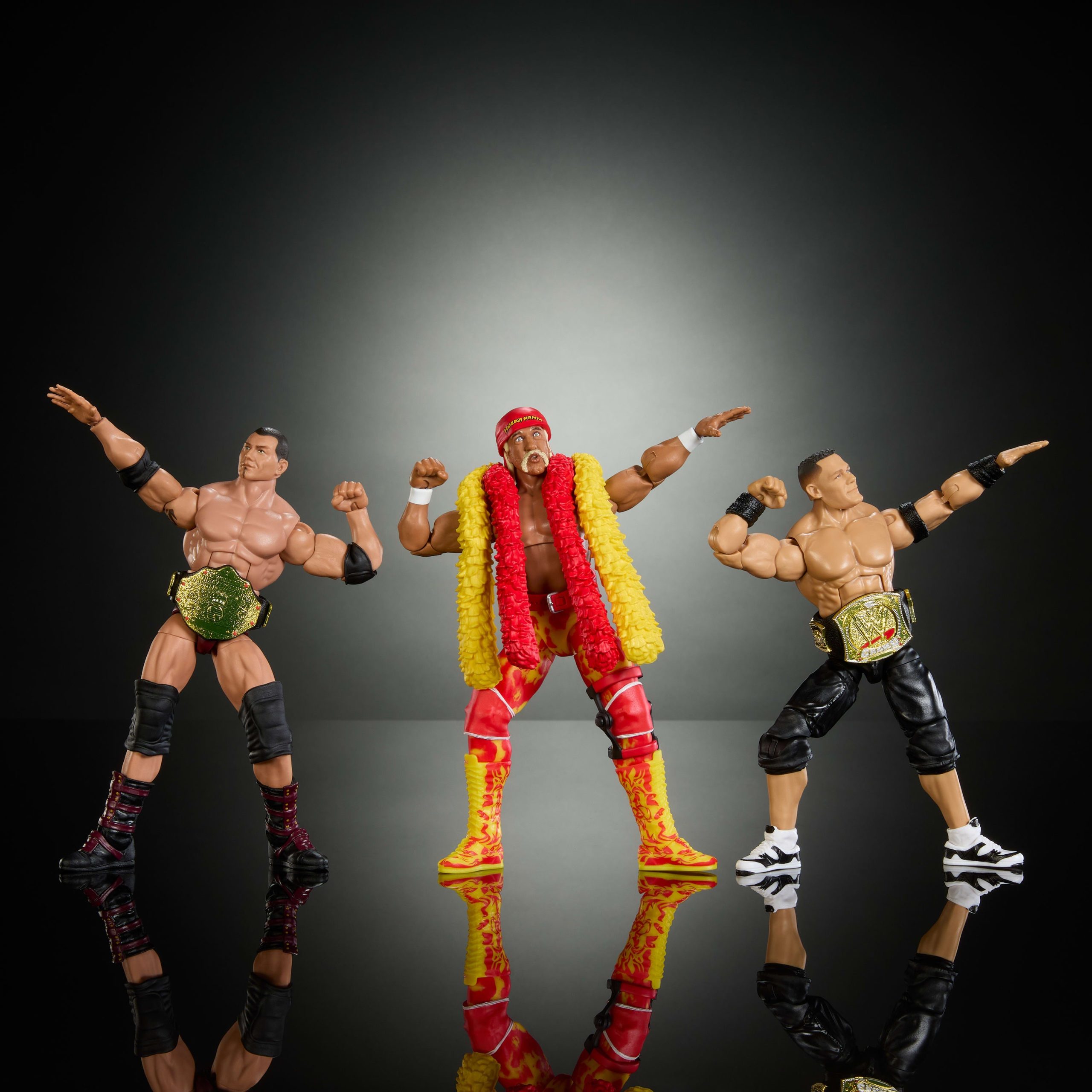 WWE Elite Hulk Hogan John Cena Batista Action Figures. 6-Inch Collectible Set With Articulation & Accessories - Image 5