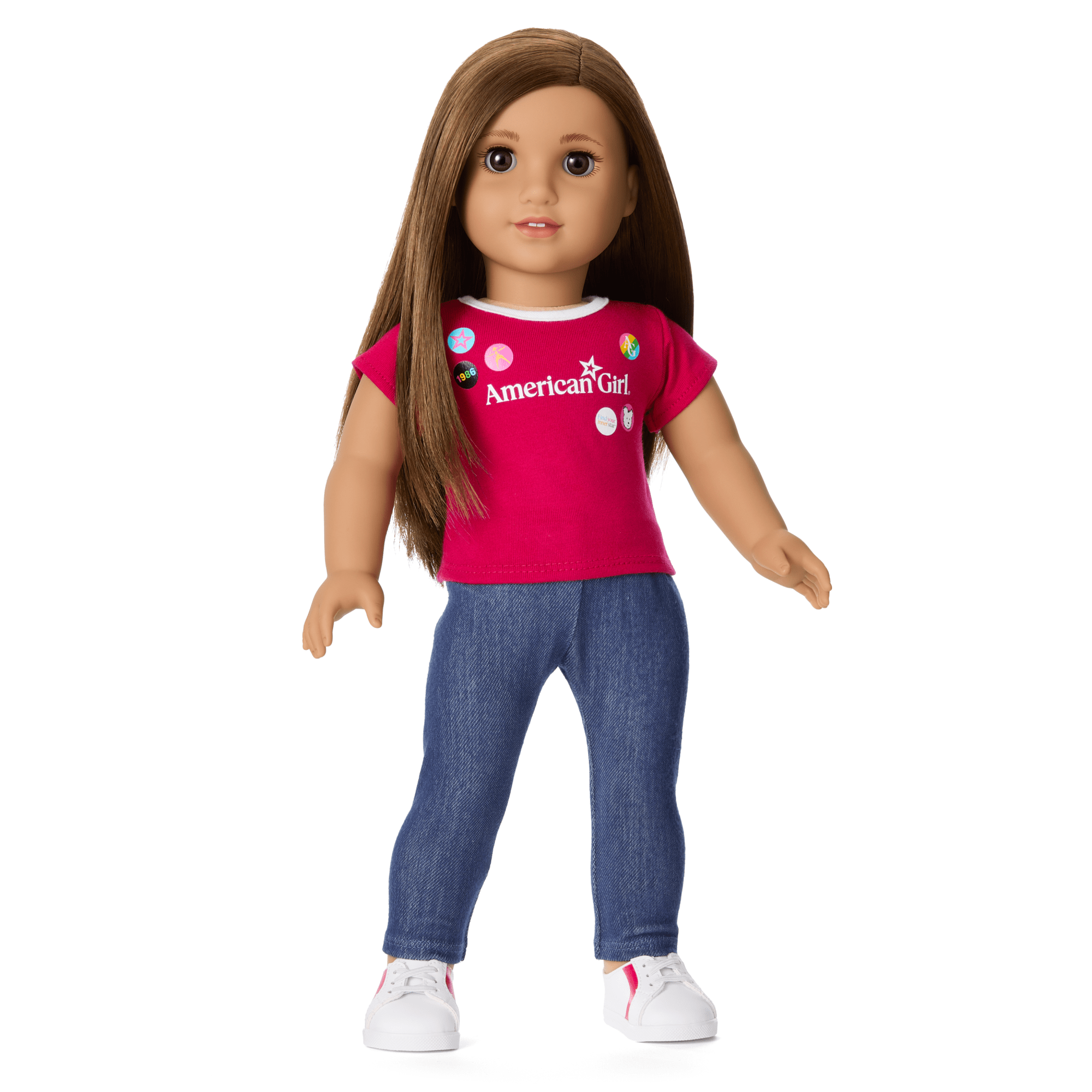 Matching AG™ Grin Pins Ringer Tee Set for Girls & 18-inch Dolls - Image 3