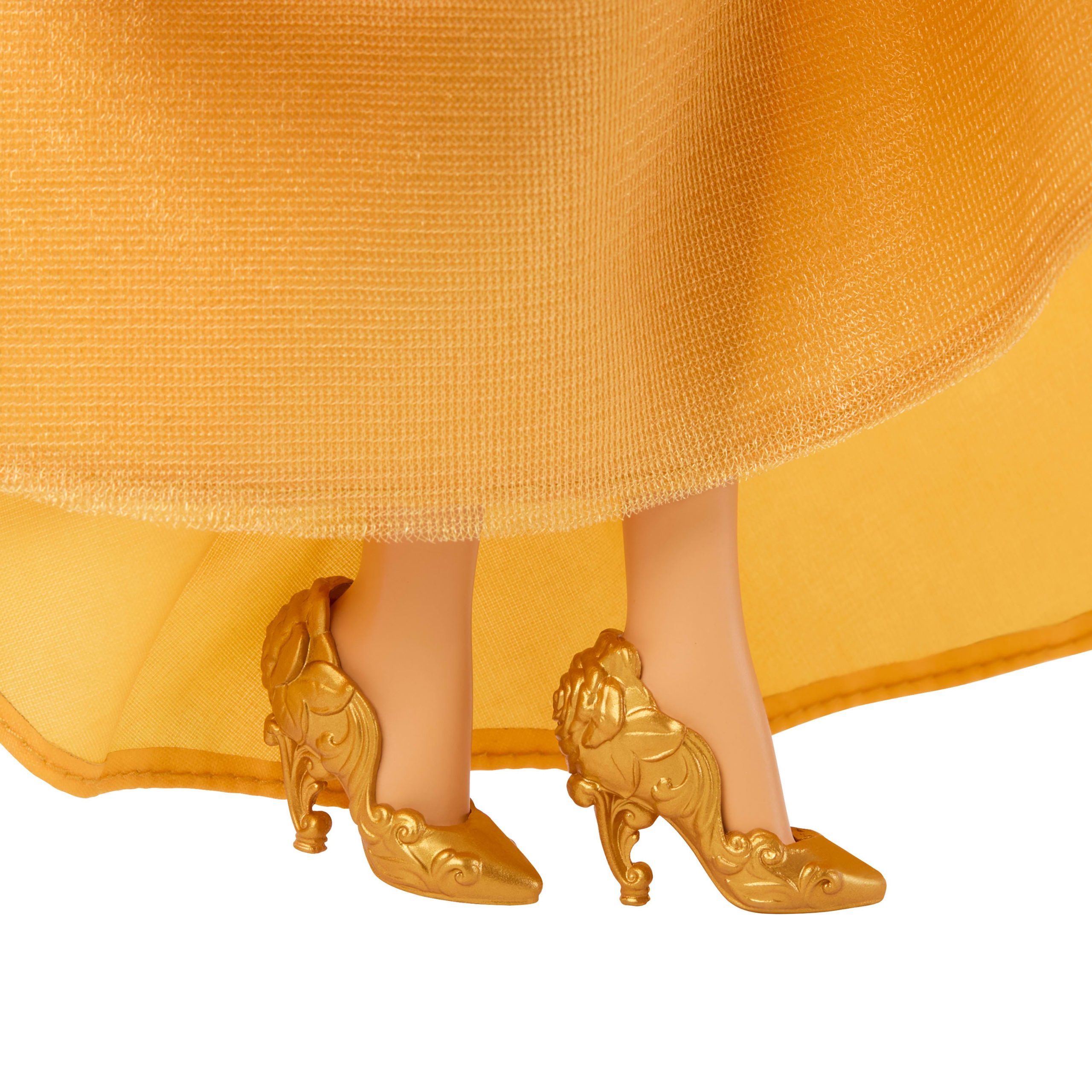 Disney Princess Sparkling Princess Series Belle Fashion Doll With Removable Dress & Accessories - Image 5
