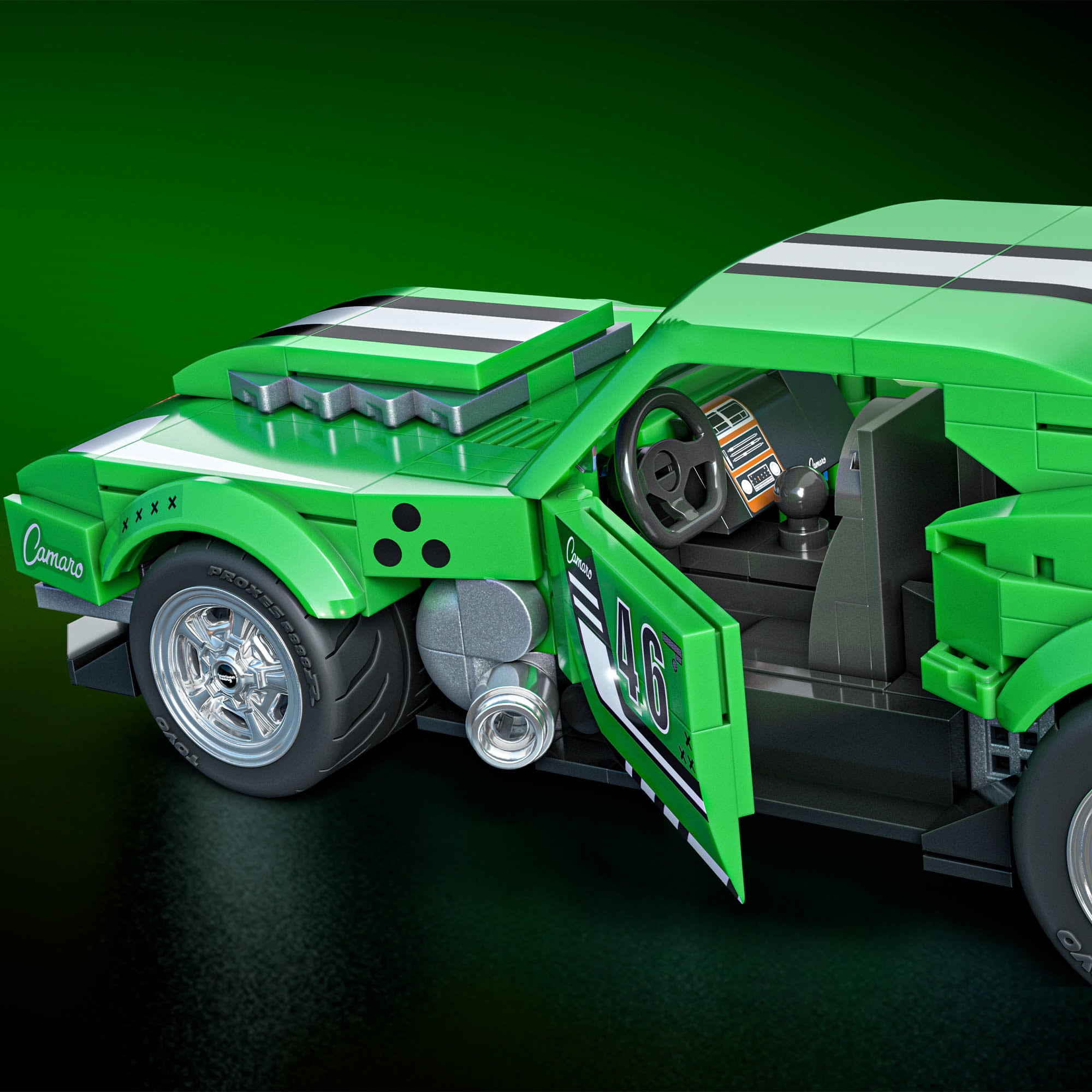Mattel Brick Shop Hot Wheels Custom '68 Camaro Building Set - Image 6