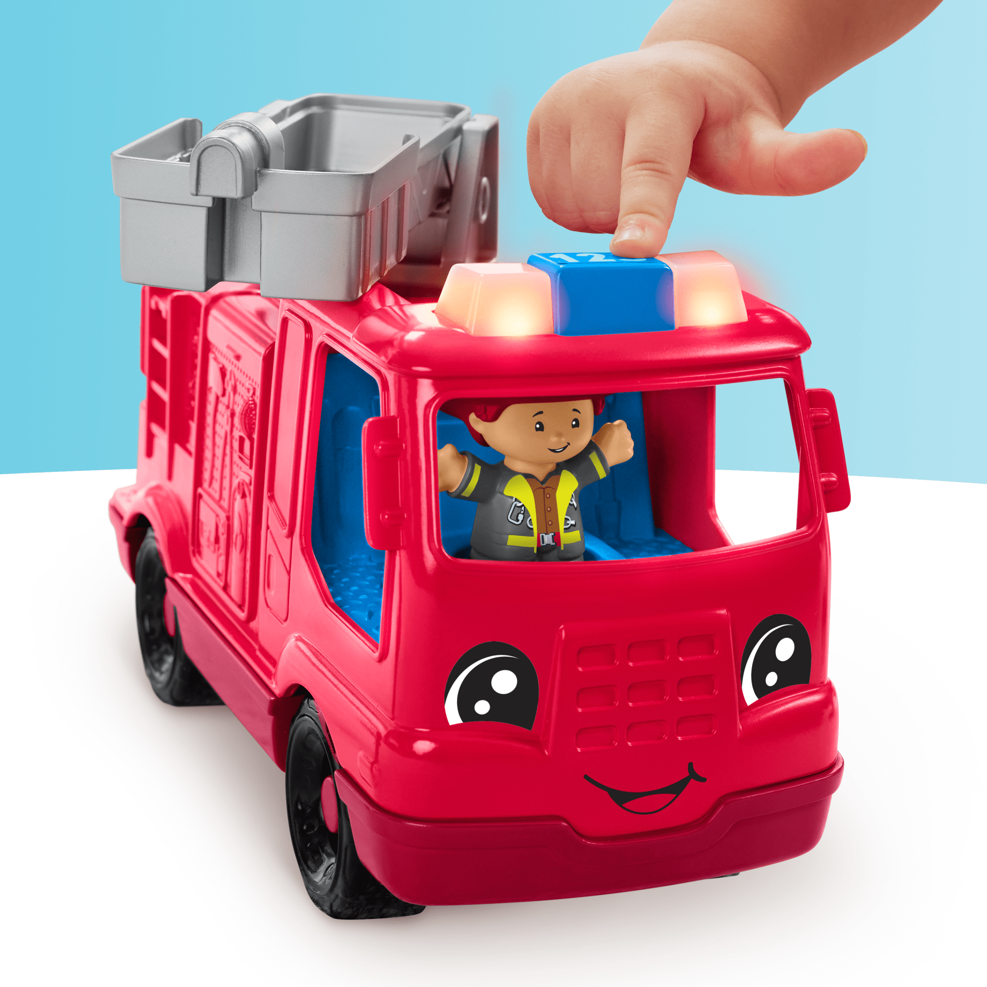 Fisher-Price Little People Camion de Pompiers. Musical. Multilingue - Image 3
