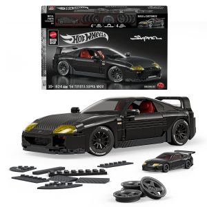 Mattel Brick Shop Hot Wheels Jogo de Construção Elite '94 Toyota Supra MKIV