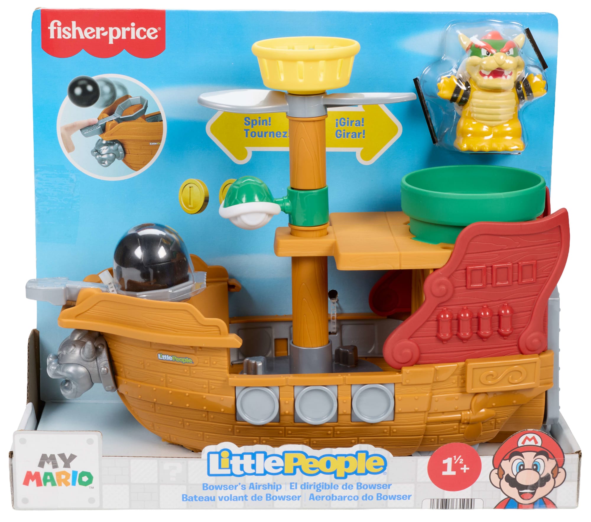 Little People Nintendo Juguete para Bebés Barco de Batalla de Bowser - Image 7