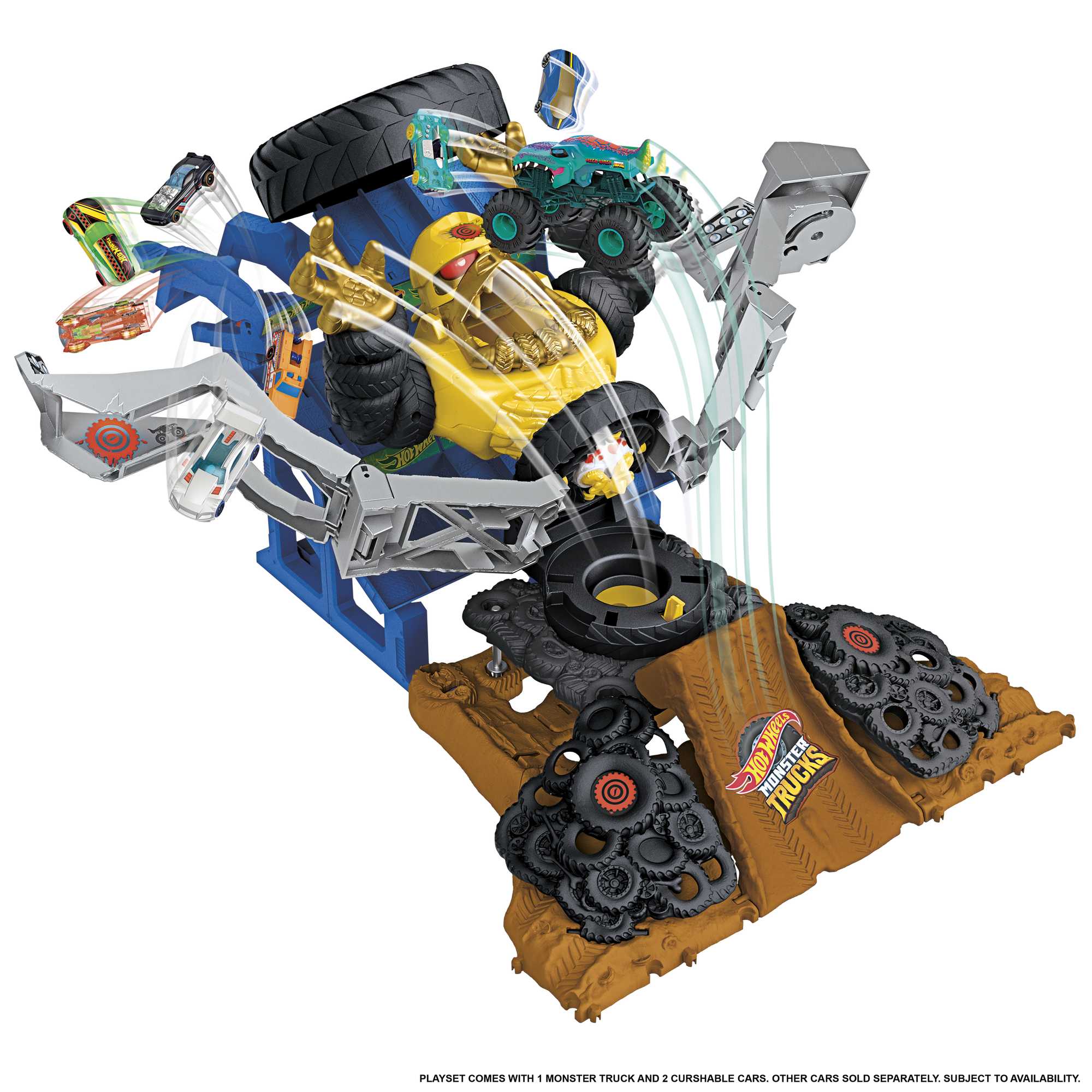 Hot Wheels Mt Arena Smashers Combat MEGA-Wrex Contre Crushzilla - Image 5