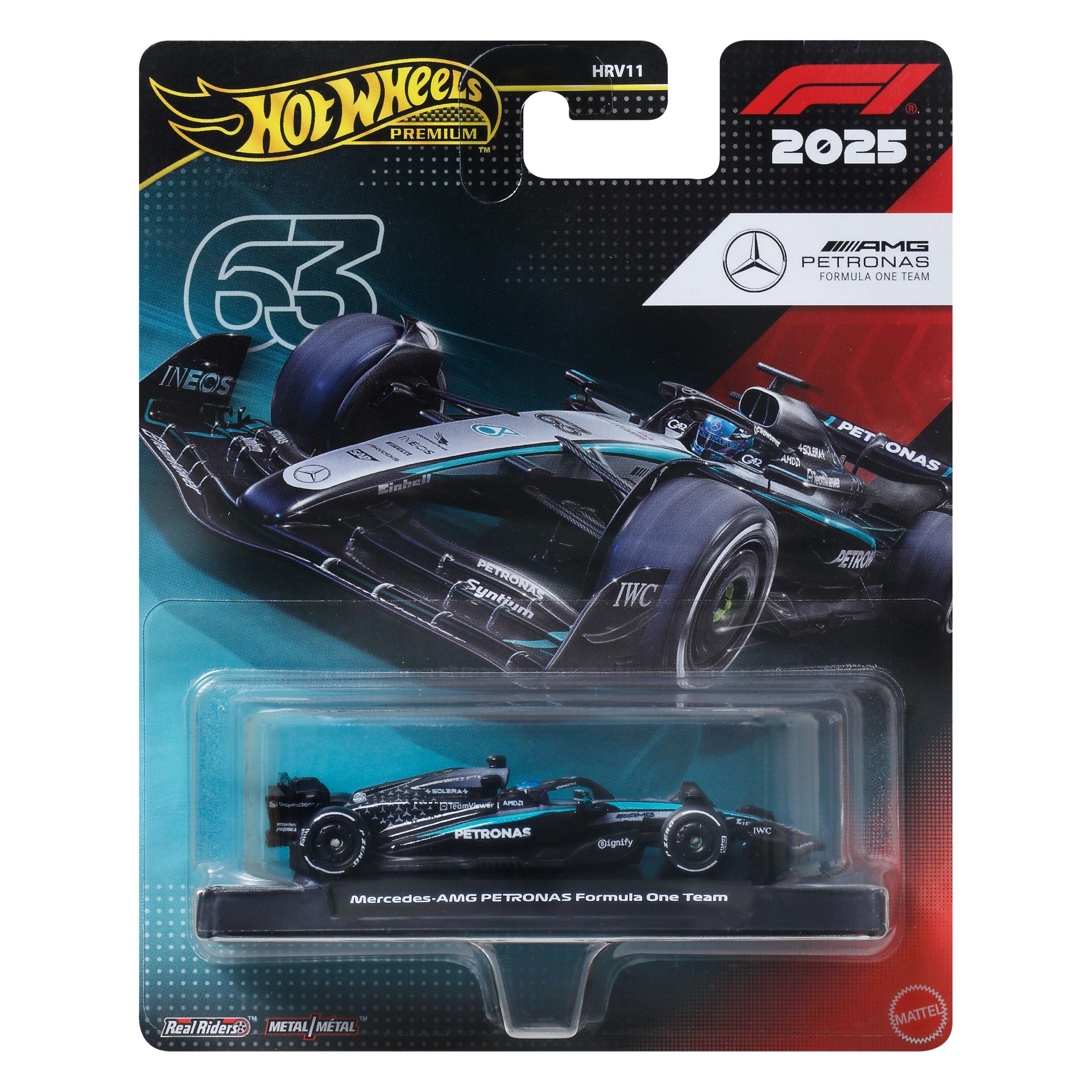 Hot Wheels 1:64 Scale Premium Die-Cast Formula 1 Collectible Toy Race Car