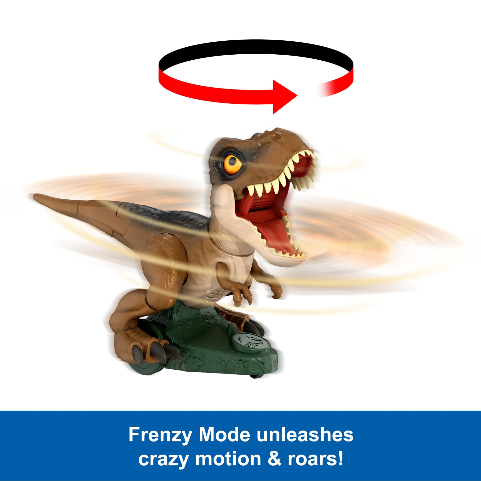 Jurassic World Roarin' Frenzy T Rex RC Toy. Motorized Remote Control Tyrannosaurus Rex Dinosaur - Image 4