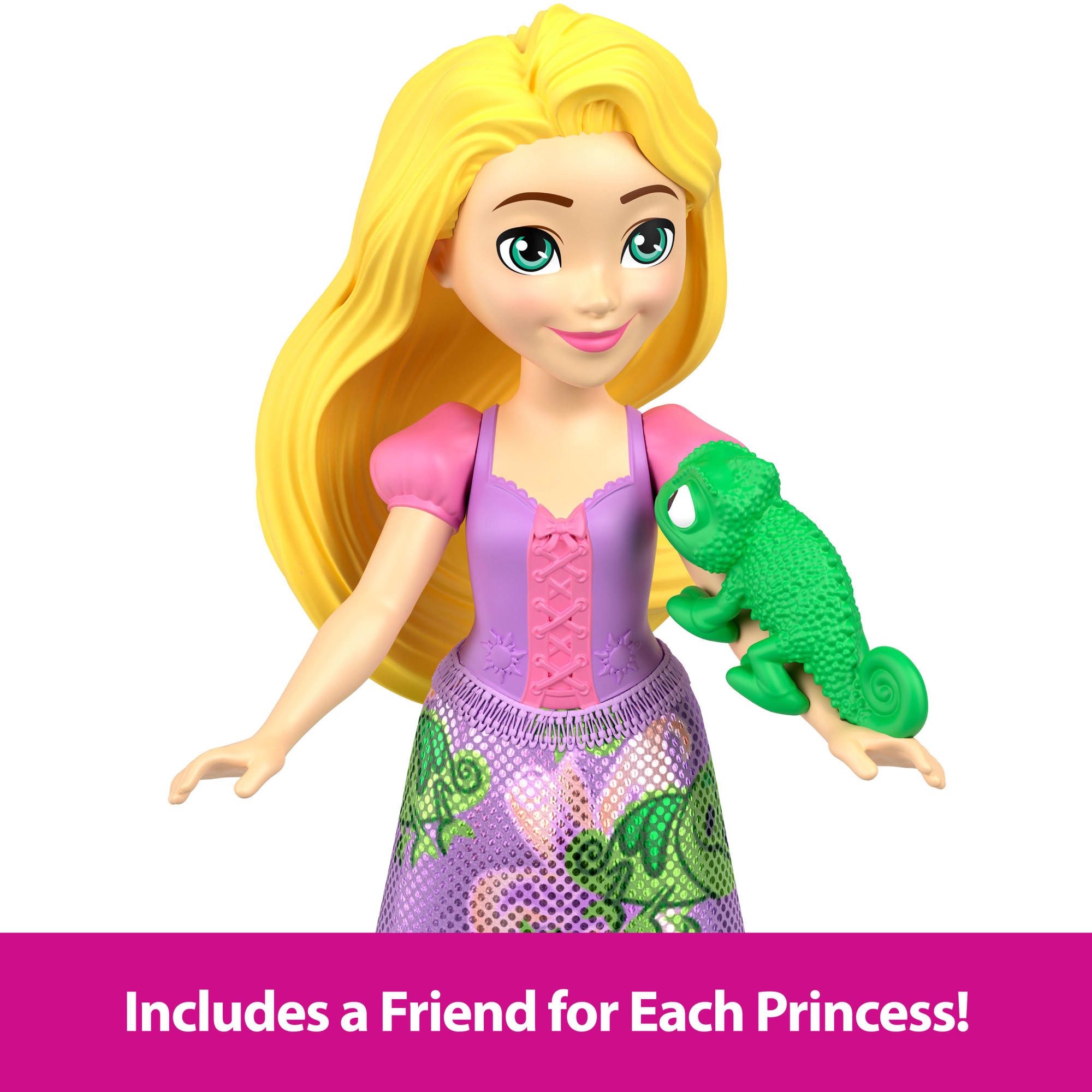 Disney Princess & Friends Set With 5 Small Dolls in Sparkling Outfits & 5 Friend Figures - Image 3