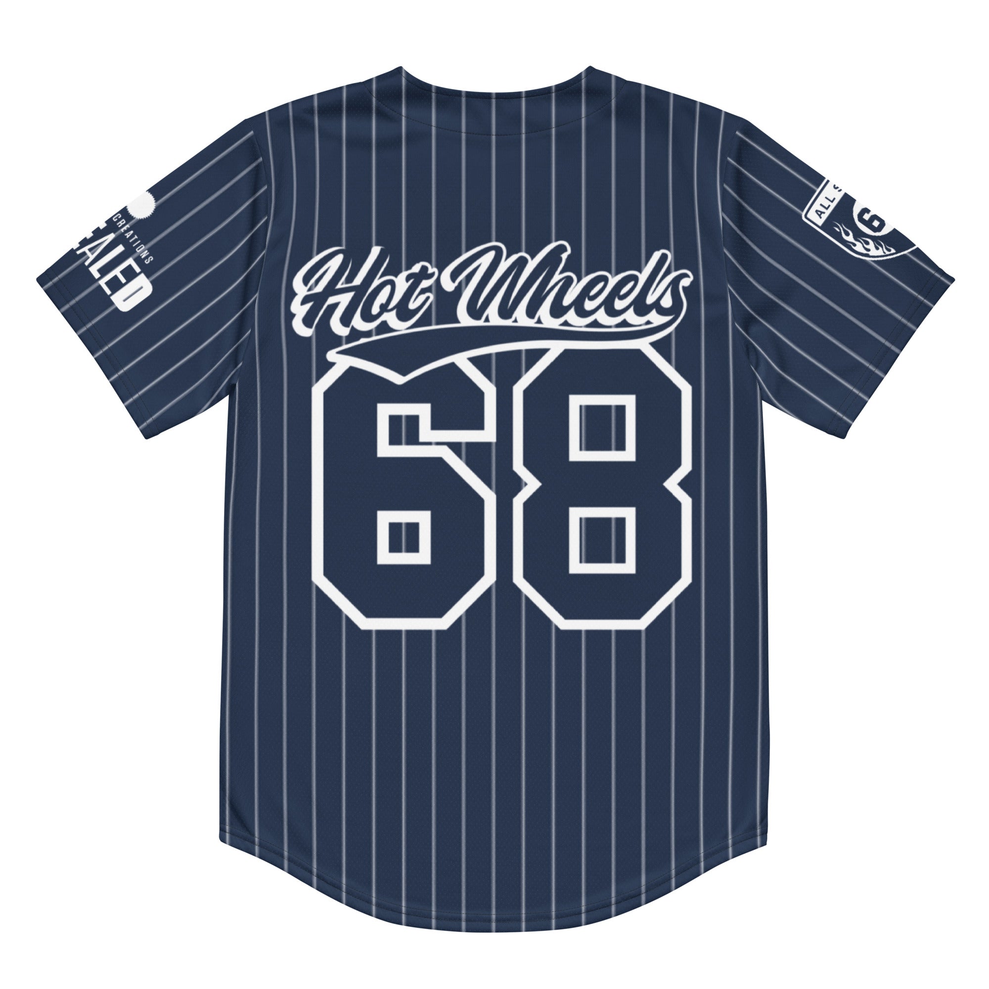 Hot Wheels Navy Striped Baseball Jersey - Image 2