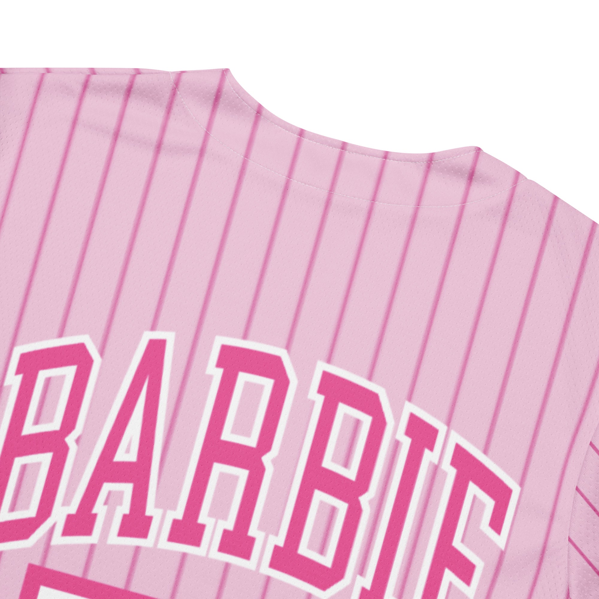 Barbie Pink Striped Baseball Jersey - Image 2
