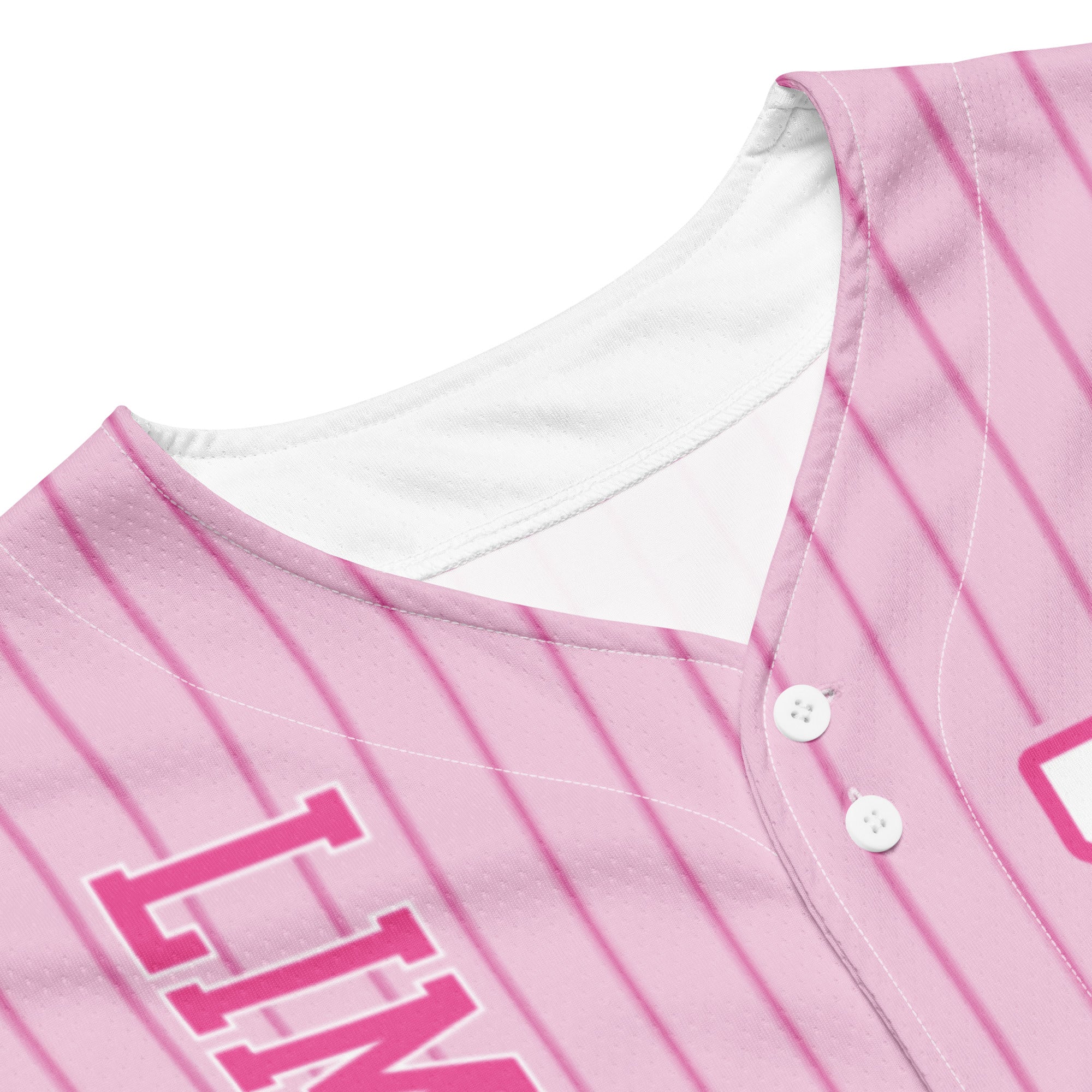 Barbie Pink Striped Baseball Jersey - Image 6