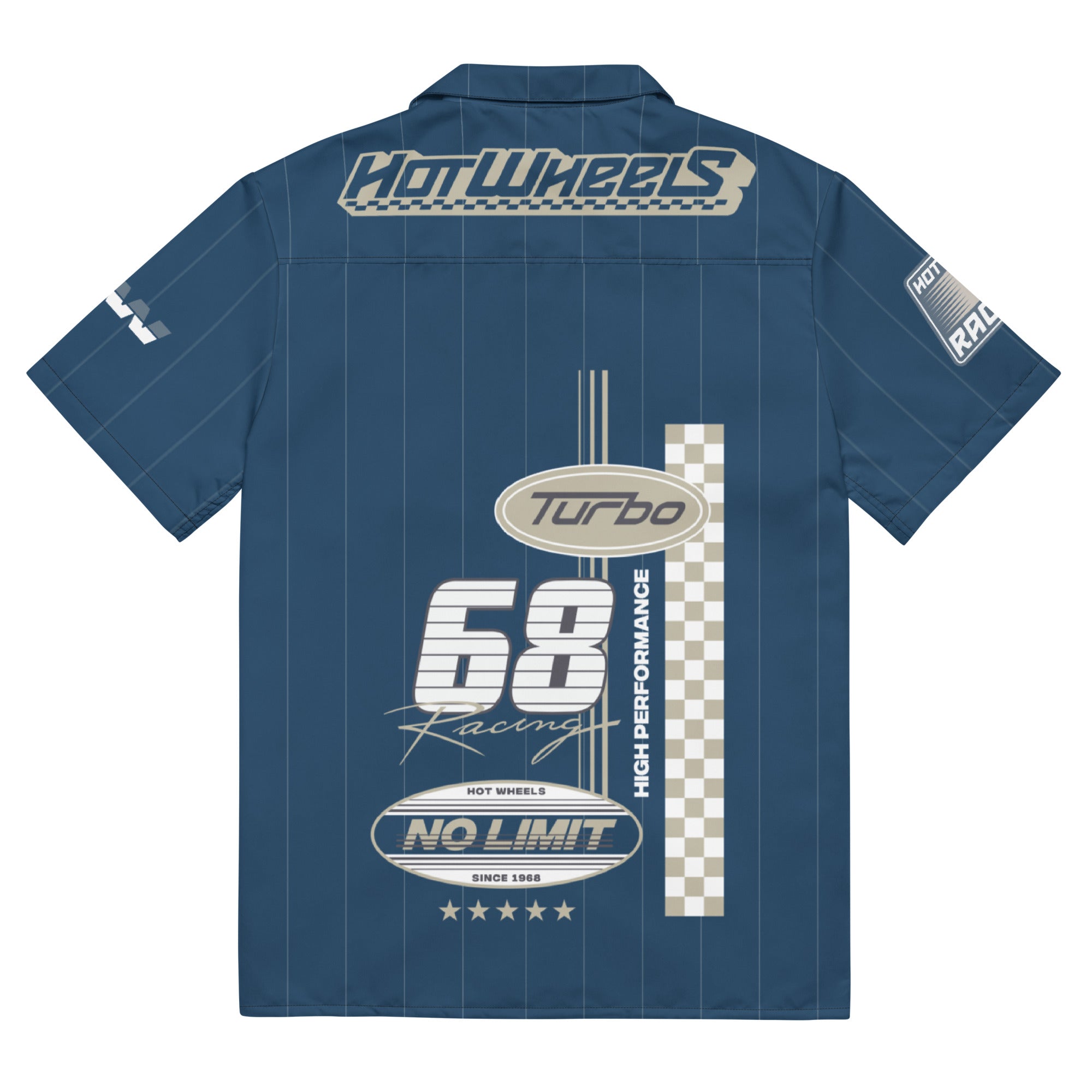 Hot Wheels Racing Blue Striped Mechanic Shirt - Image 2
