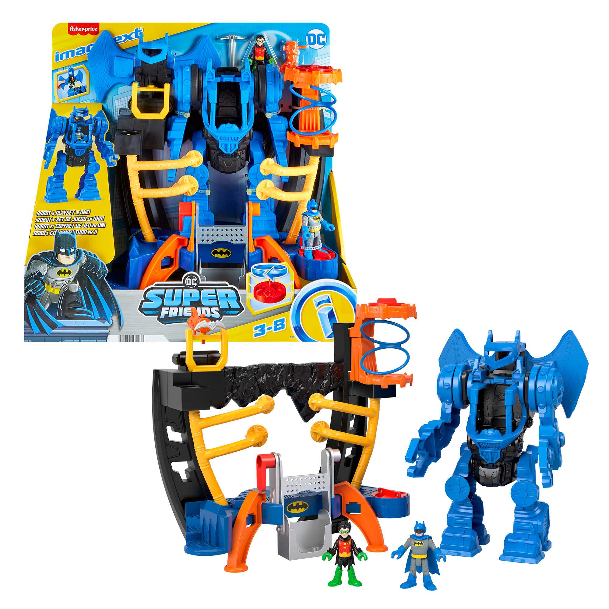 Imaginext DC Super Friends Batman Playset. Robo Command Center With Detachable 10-Inch Robot