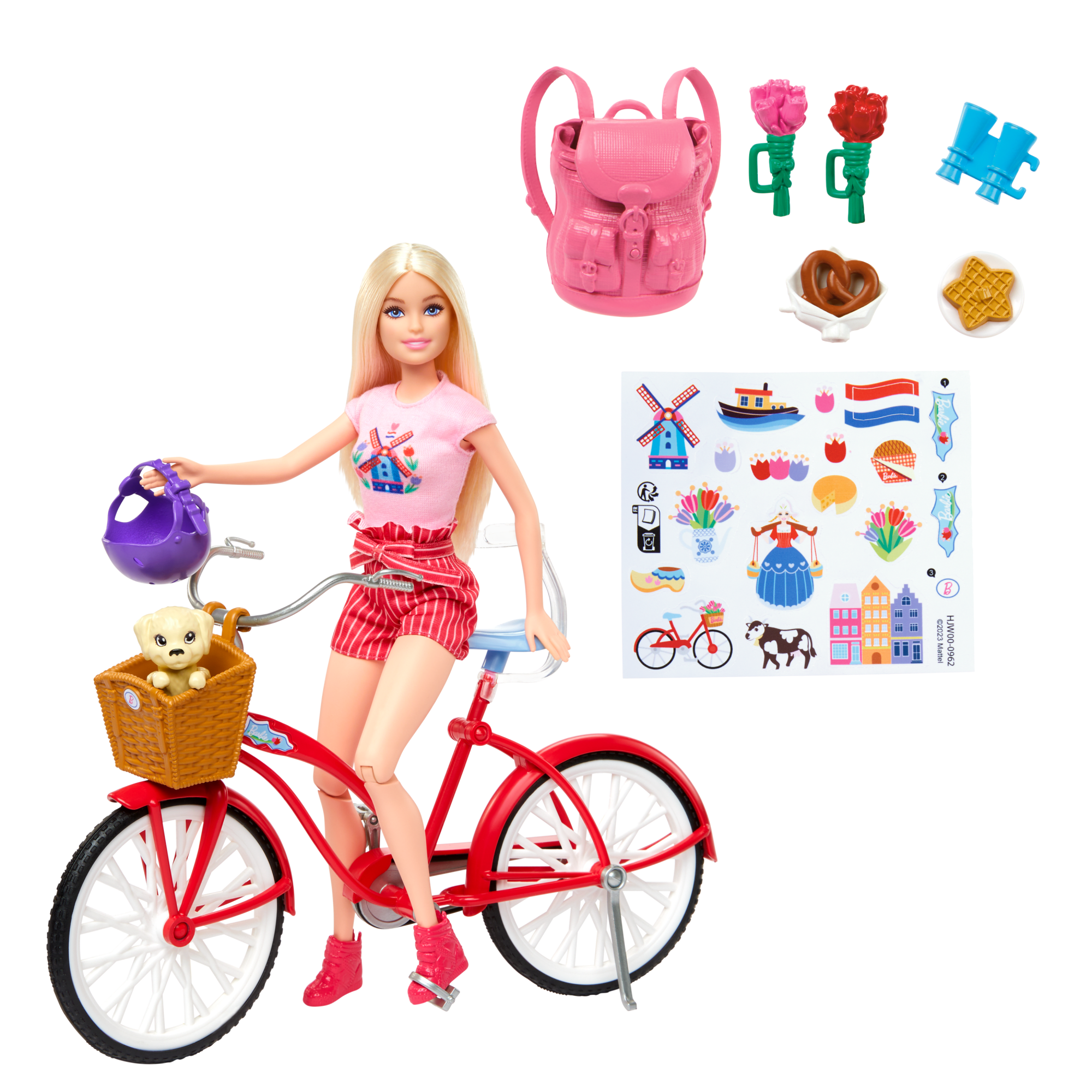 Barbie Passeport Rose Poupée et Coffret de Jeu Aventures en Hollande - Image 3