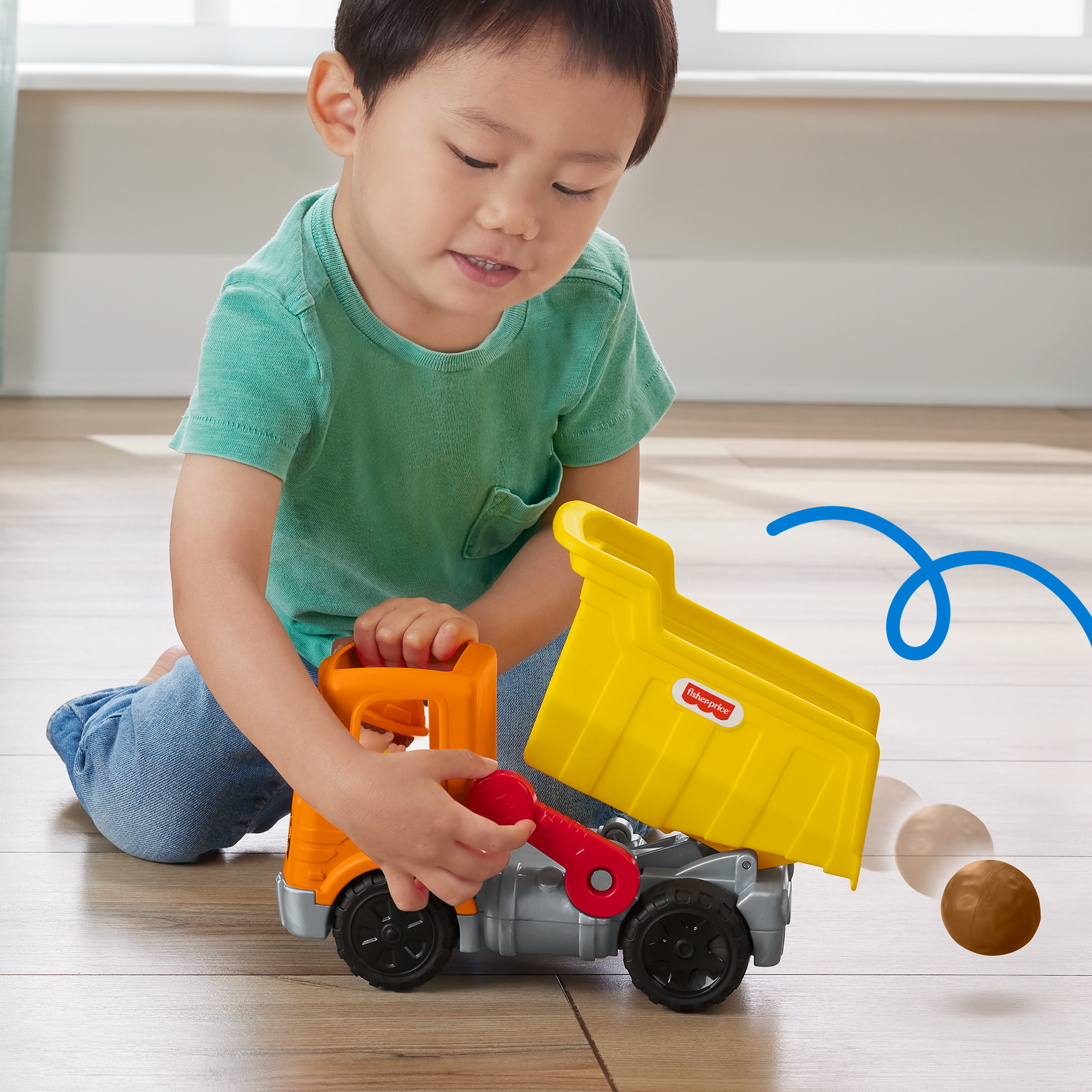 Fisher-Price Little People Camion à Benne Travail en Équipe - Image 3