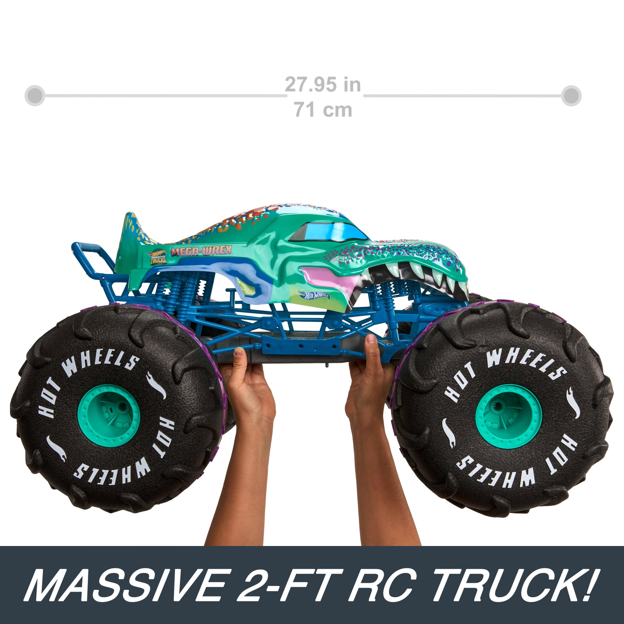Hot Wheels Monster Trucks RC Battery-Powered 1:6th Scale MEGA-Wrex - Image 3