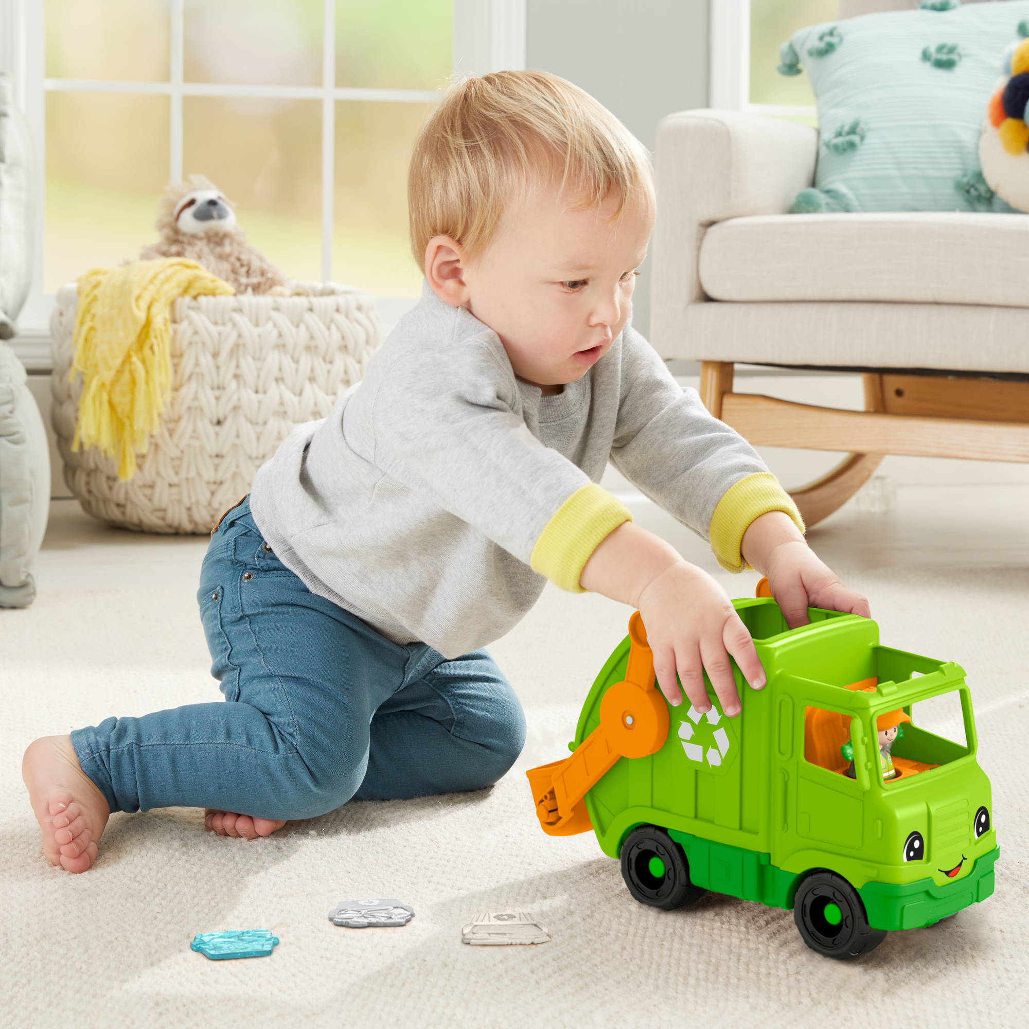 Fisher-Price Little People Camion de Recyclage Musical. 5Éléments - Image 2