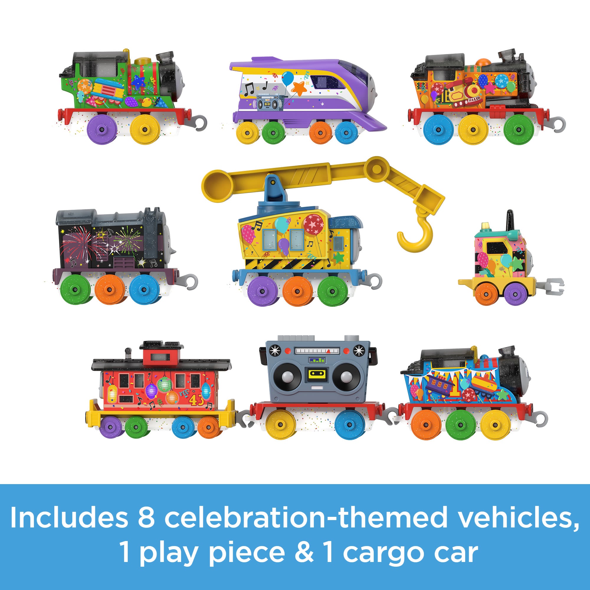 Thomas & Friends Thomas' 7 Days Of Surprises Gift Set Of Diecast Toy Trains & Vehicles. 10 Pieces - Image 4