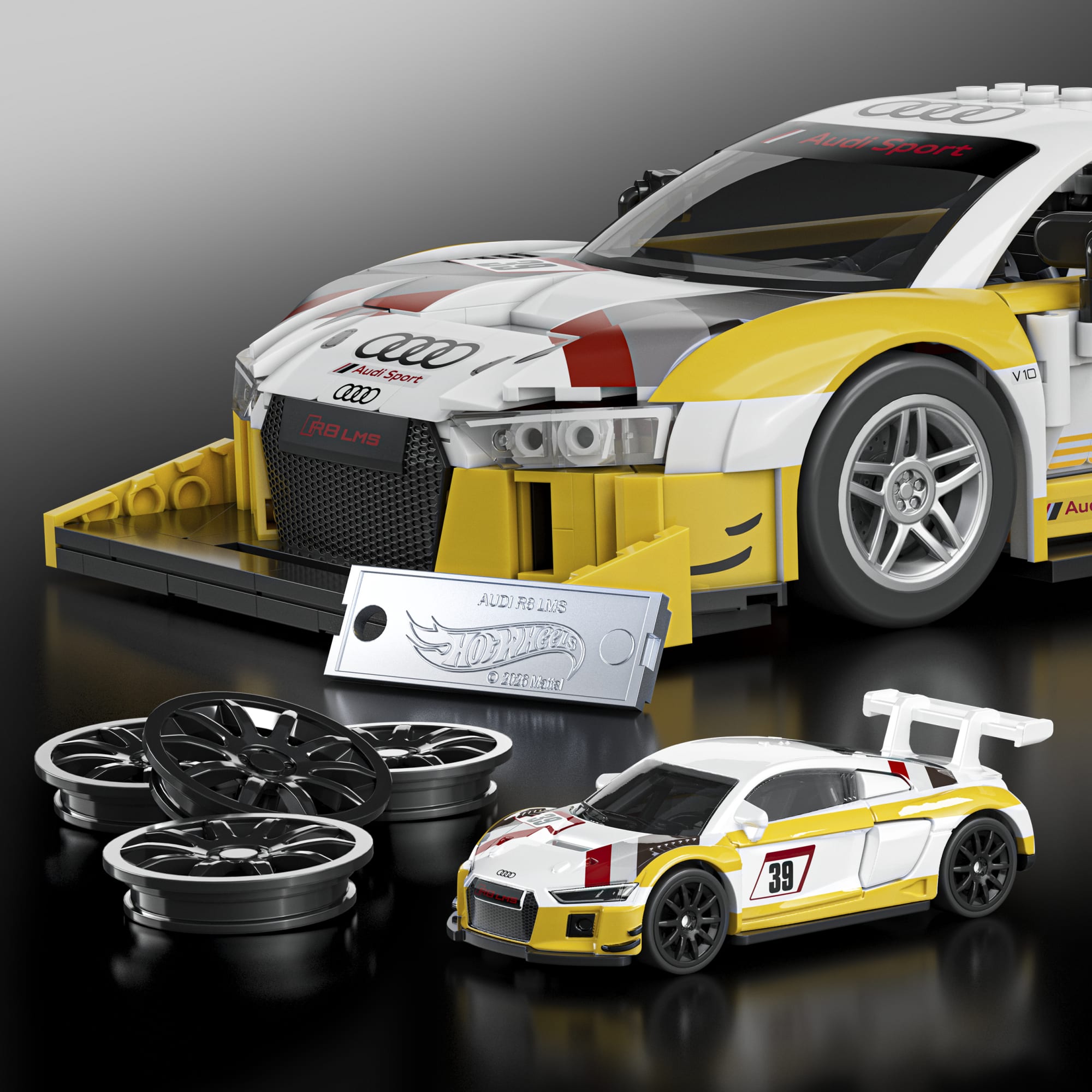 Mattel Brick Shop Hot Wheels '15 Audi R8 Lms Building Toy Kit (820 Pieces). For Collectors - Image 5