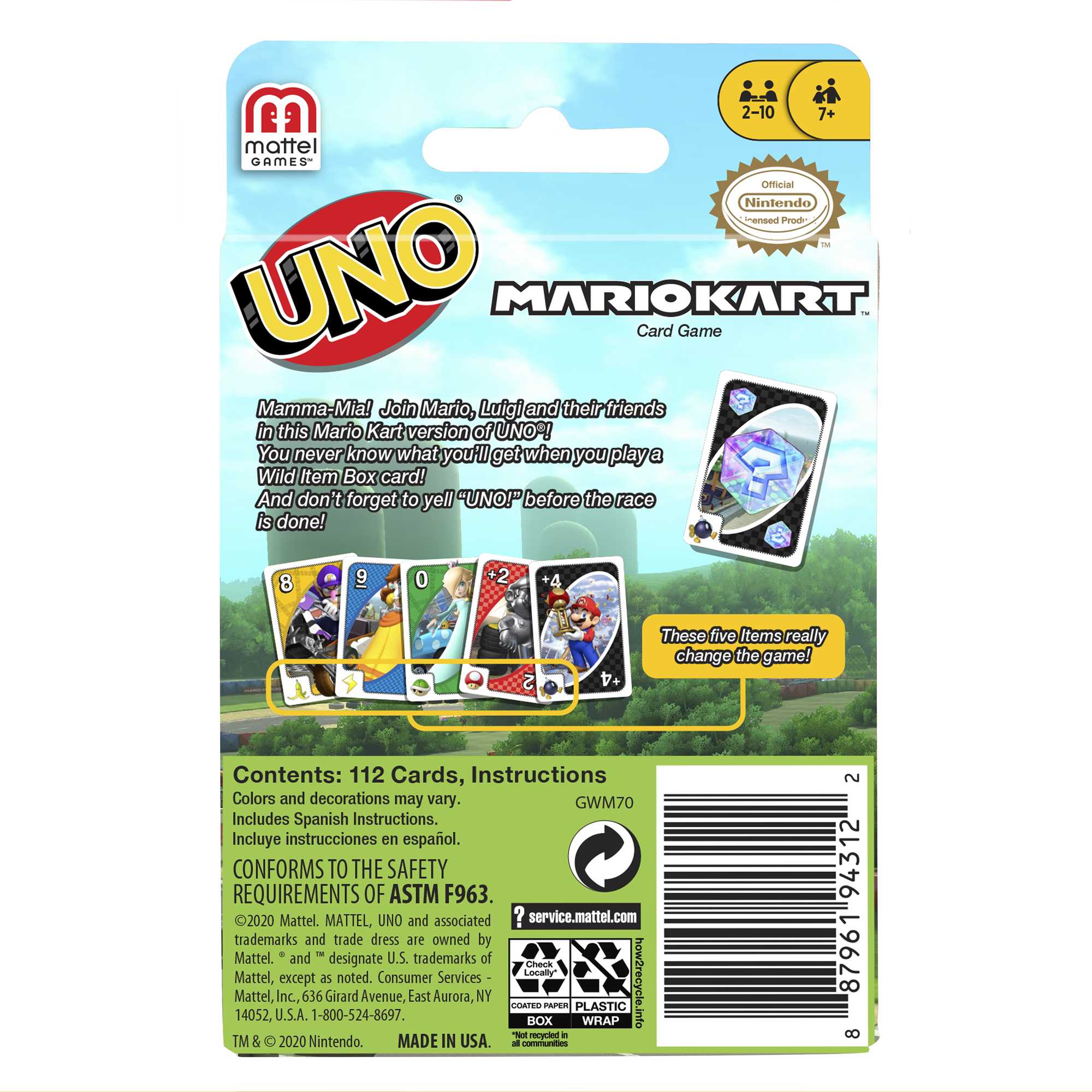 UNO Mario Kart Card Game With 112 Cards For Players 7 Years Old & Up - Image 5
