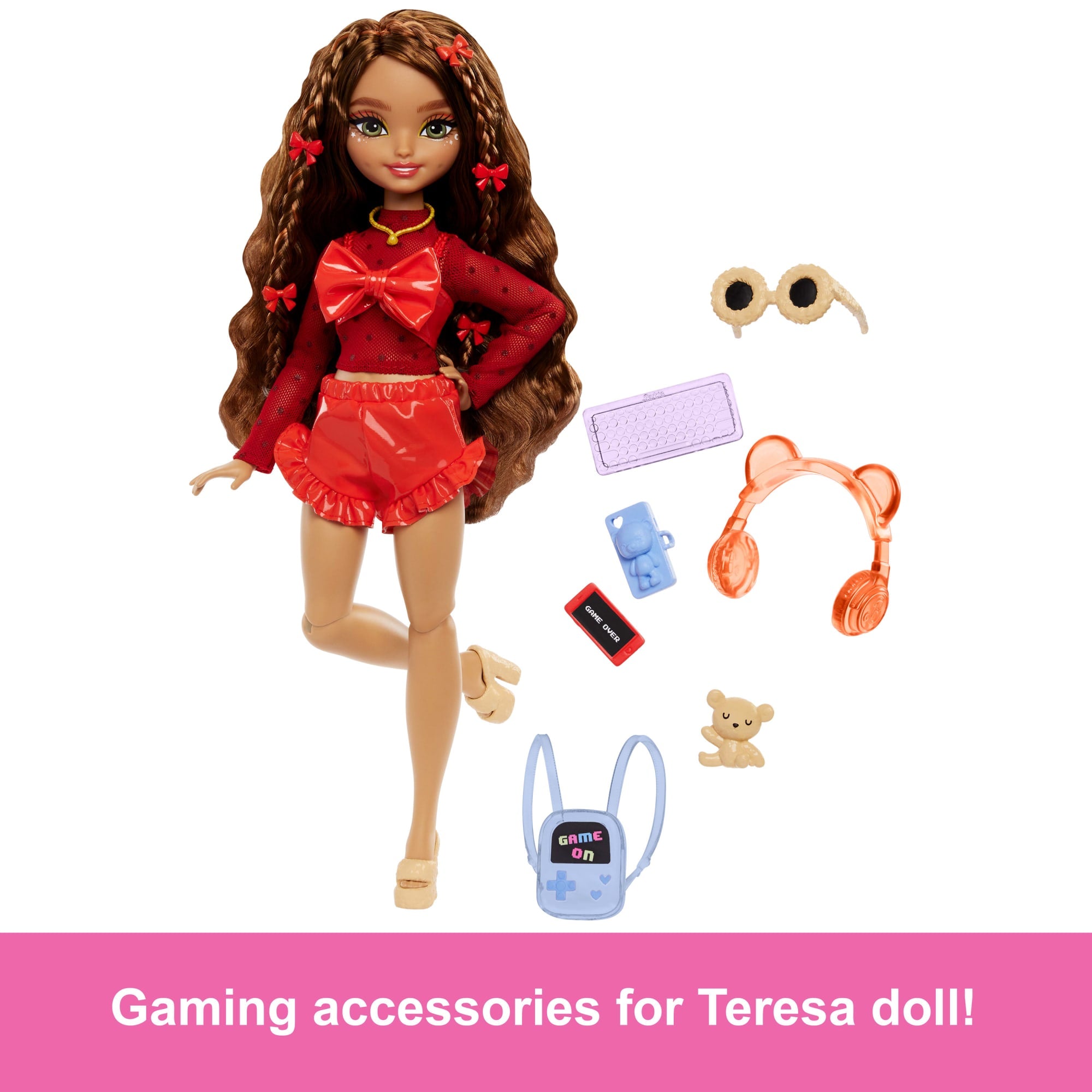 Barbie Dream Besties Teresa Fashion Doll With Video Game Themed Accessories. 10 Piece Count - Image 3