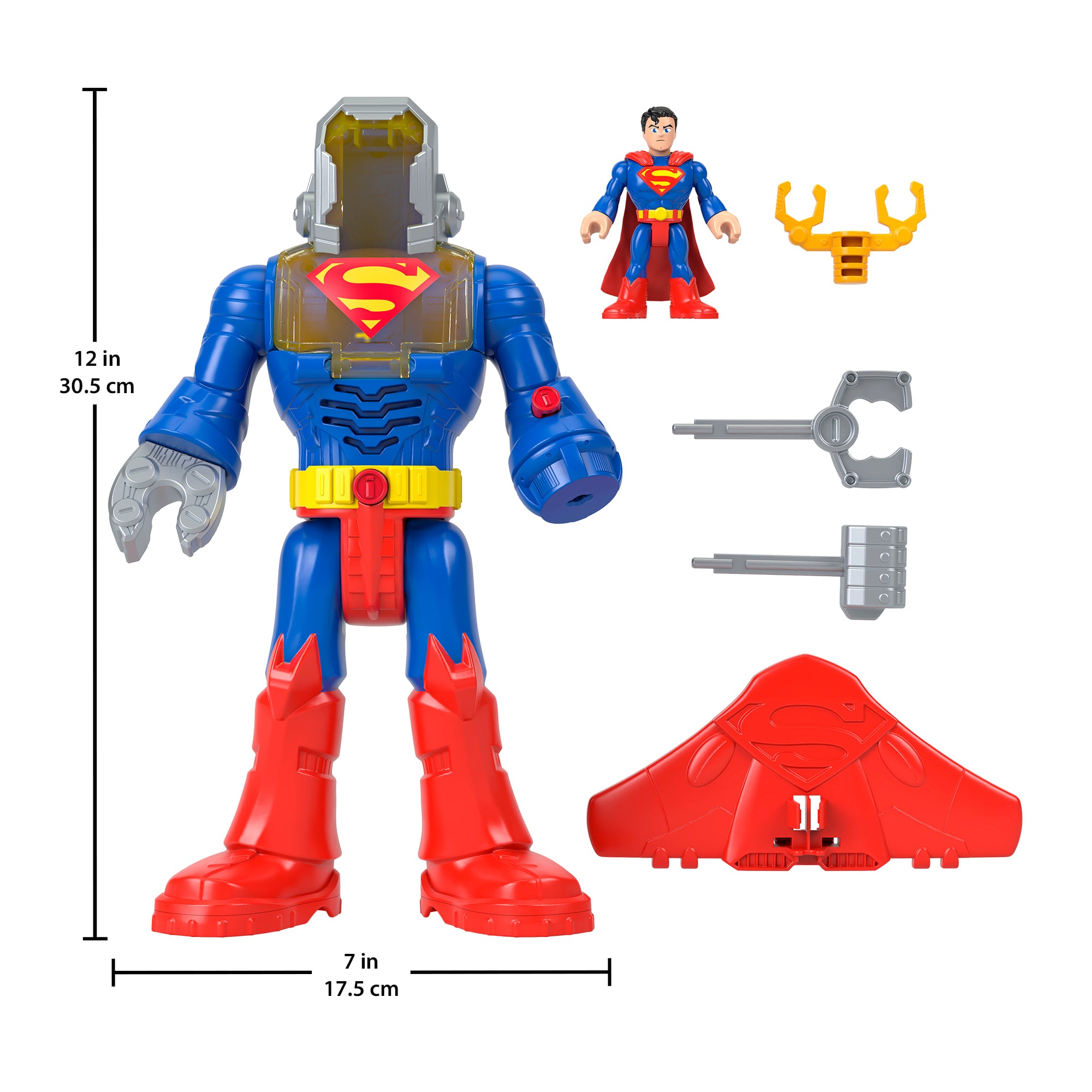 Imaginext DC Super Friends Superman Insider & Exo Suit Robot With Lights & Sounds. 6 Pieces - Image 6