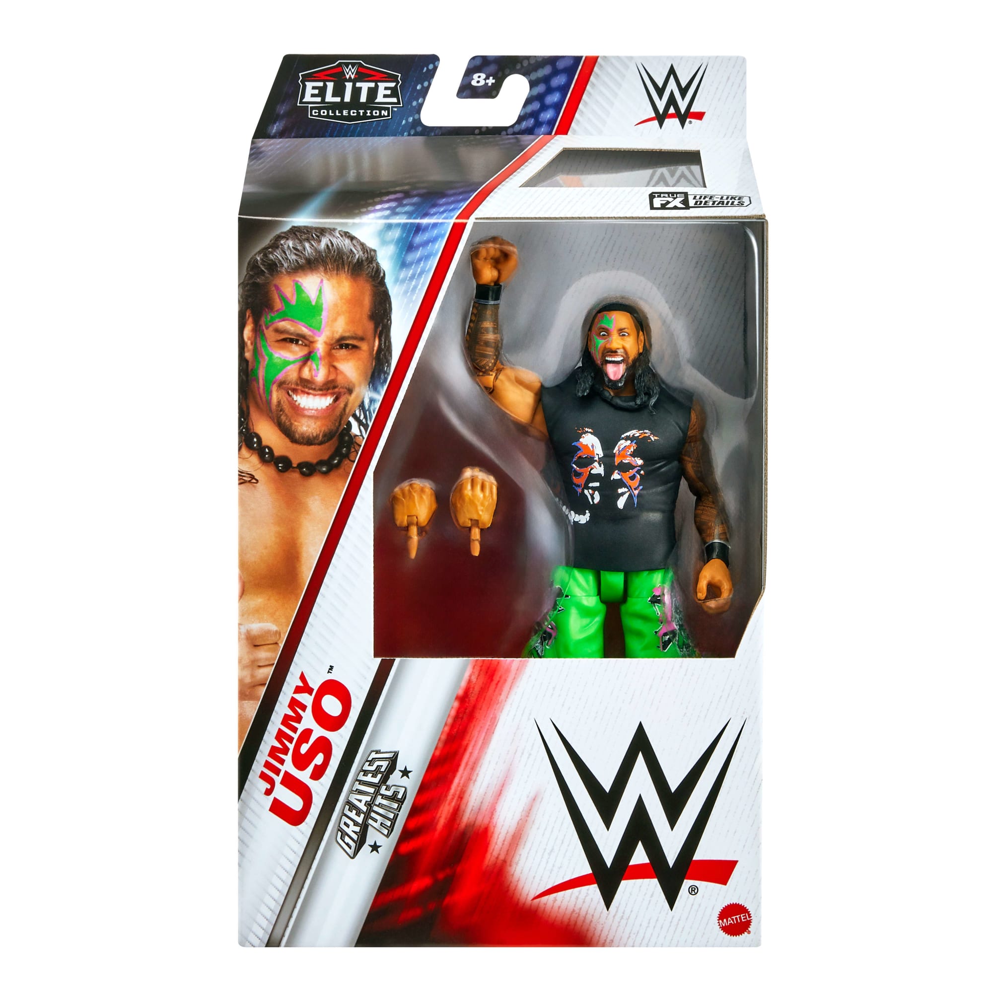 WWE Figura de Acción Elite Jimmy Uso verde - Image 2
