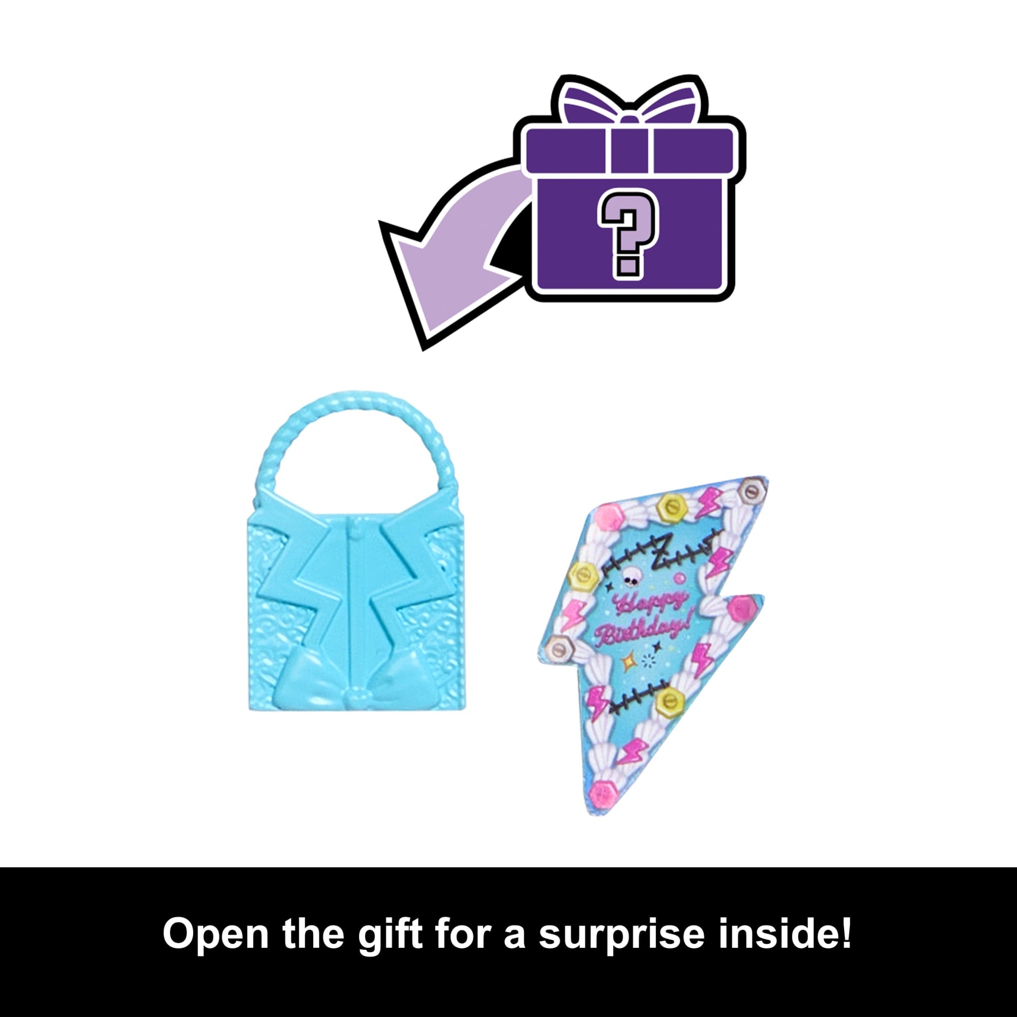 Monster High Scary Sweet Birthday Frankie Stein Doll in Party Dress With Balloon & Gift - Image 3