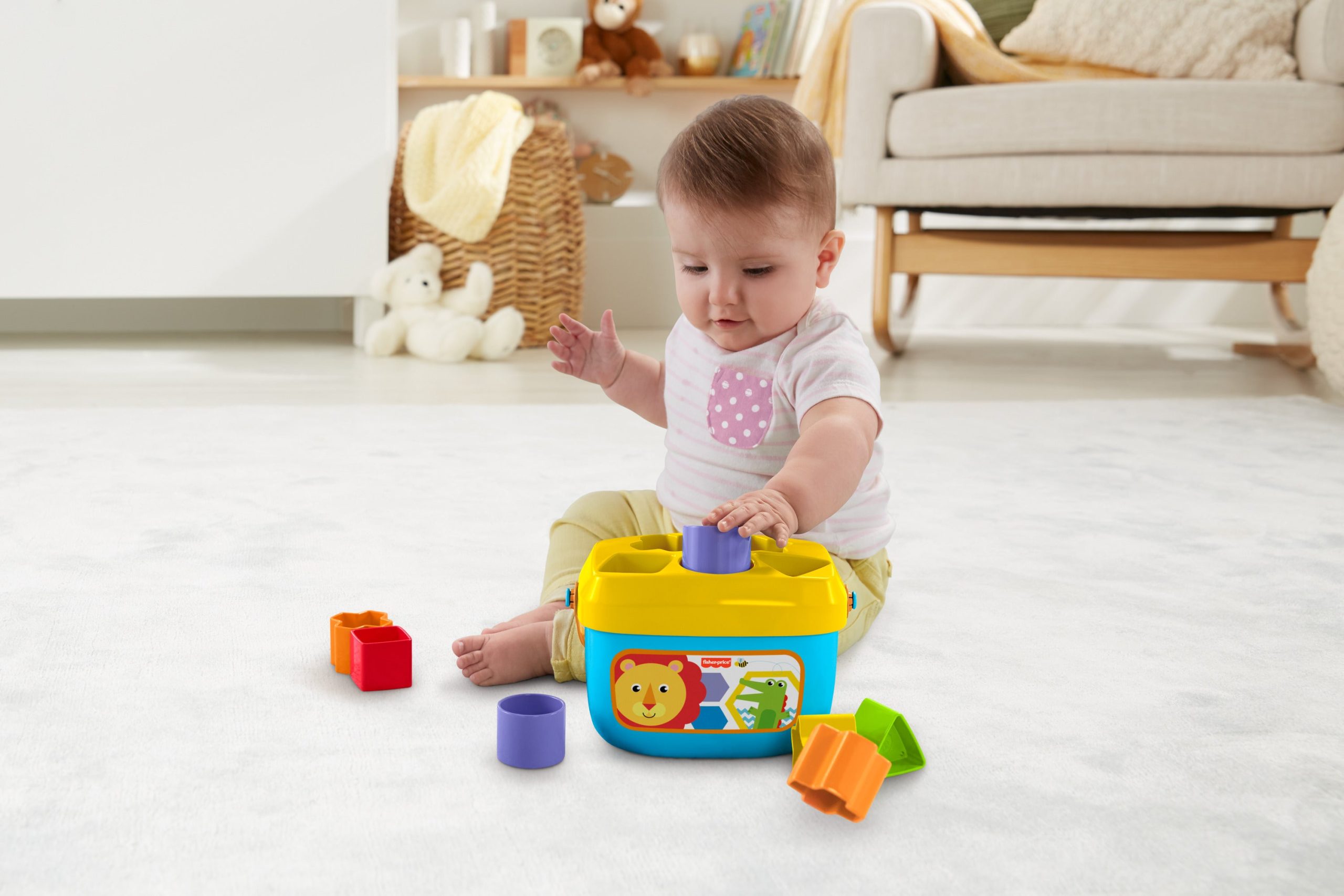 Fisher-Price Baby's First Blocks Shape-Sorting Toy. Set Of 10. For infants 6+ Months - Image 2