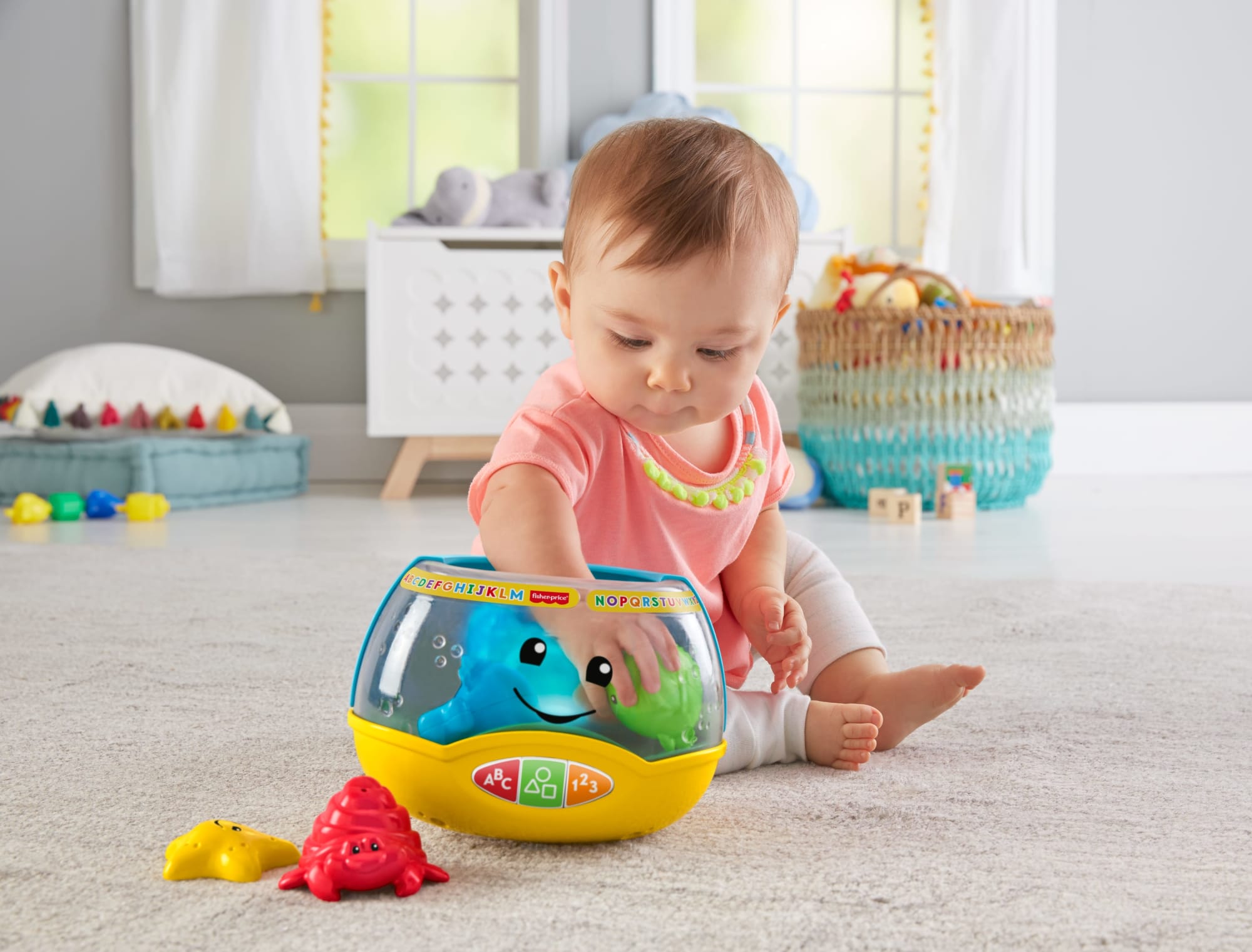 Fisher-Price Laugh & Learn Magical Lights Fishbowl Baby & Toddler Musical Learning Toy - Image 2