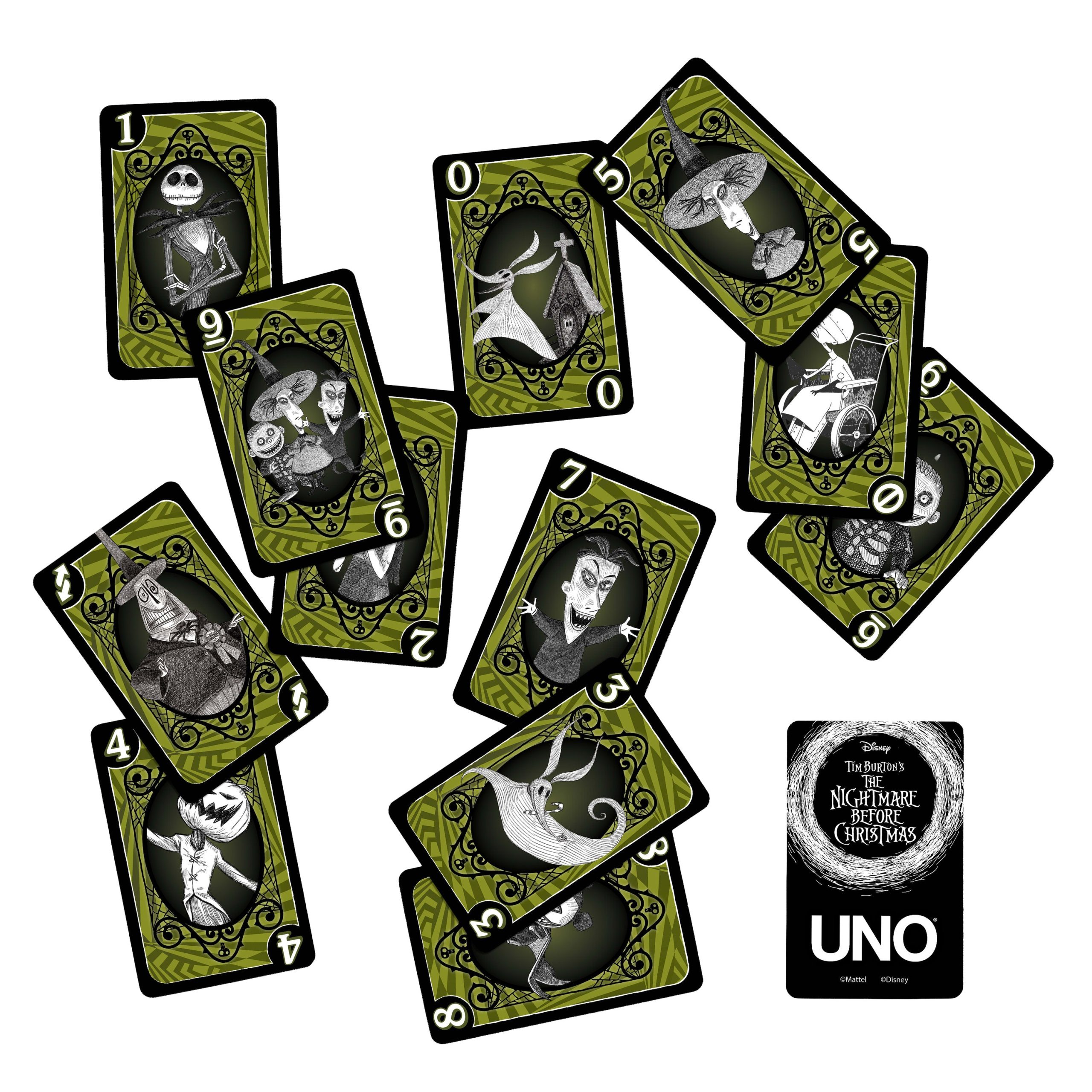 UNO Fandom Tim Burton's The Nightmare Before Christmas Card Game. Collectible Deck For Fans & Collectors - Image 3
