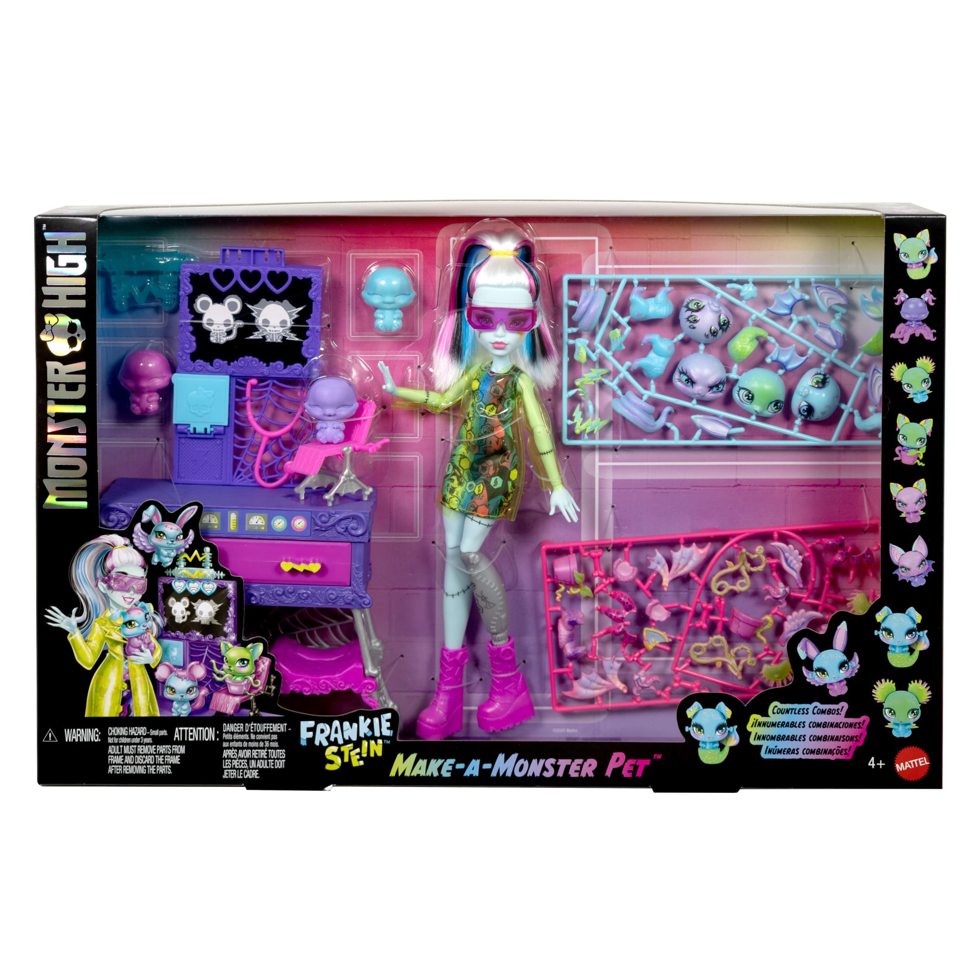 Monster High Frankie Stein Make-A-Monster Pet Doll Playset. 30+ Accessories For Countless Pet Combos - Image 6