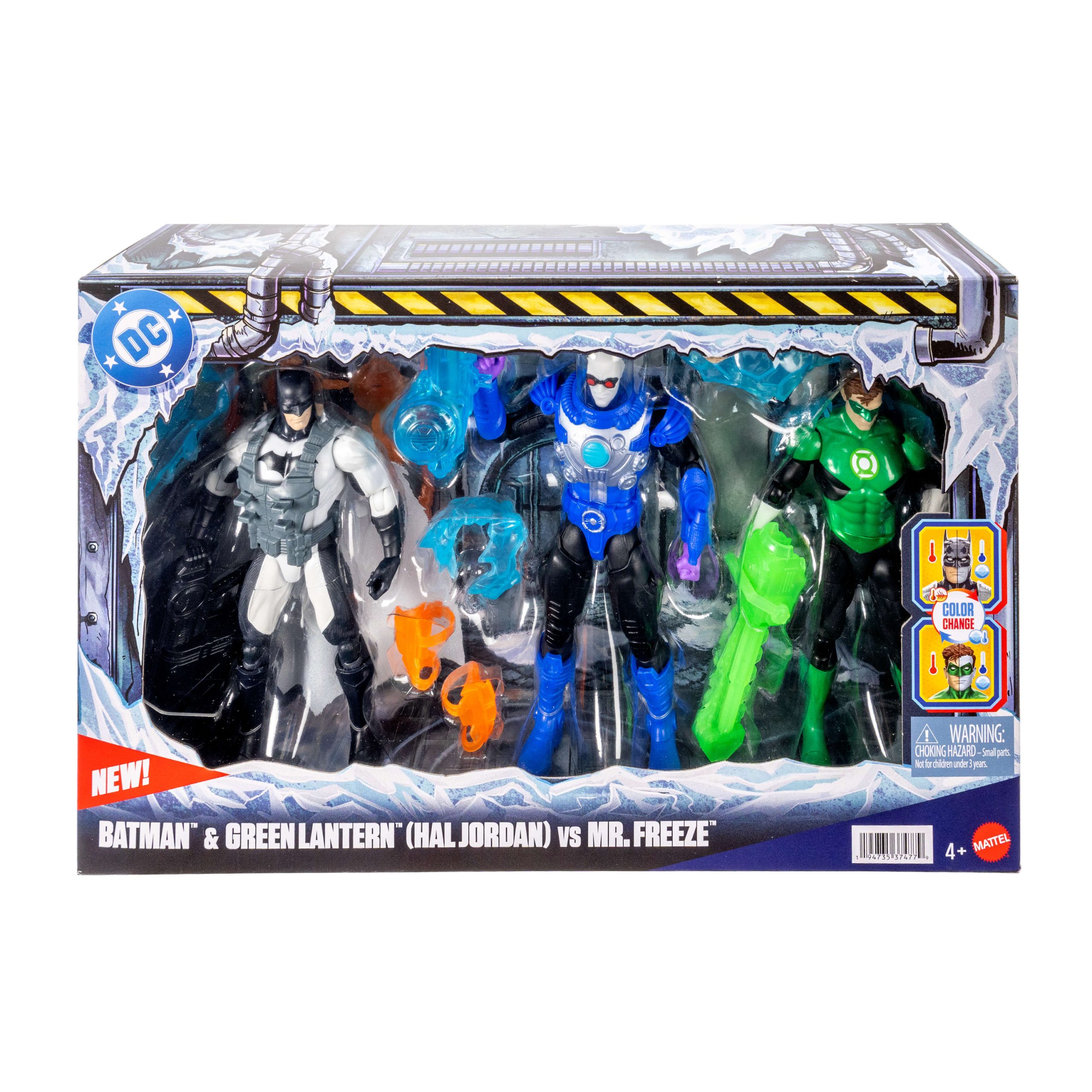 DC Premier Batman & Green Lantern Hal Jordan Versus Mr Freeze 3 Action Figure Pack. Color Change - Image 5