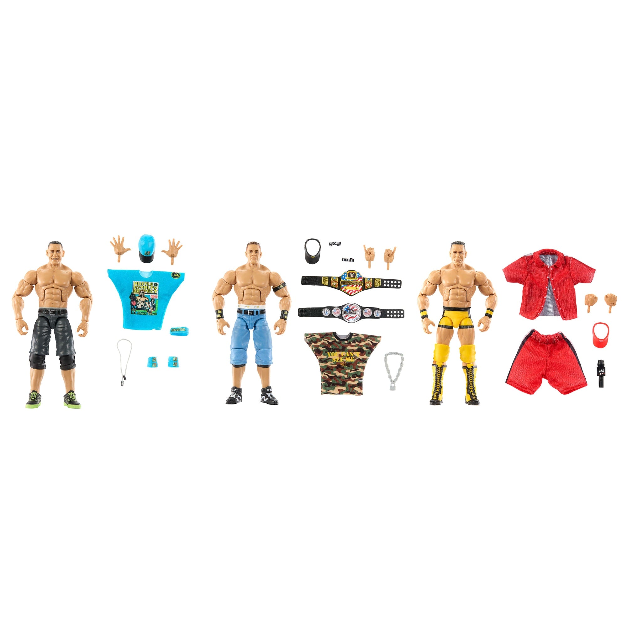 WWE Elite Collection John Cena 3-Pack. Collectible Set Of 6-inch Action Figures With Articulation - Image 3