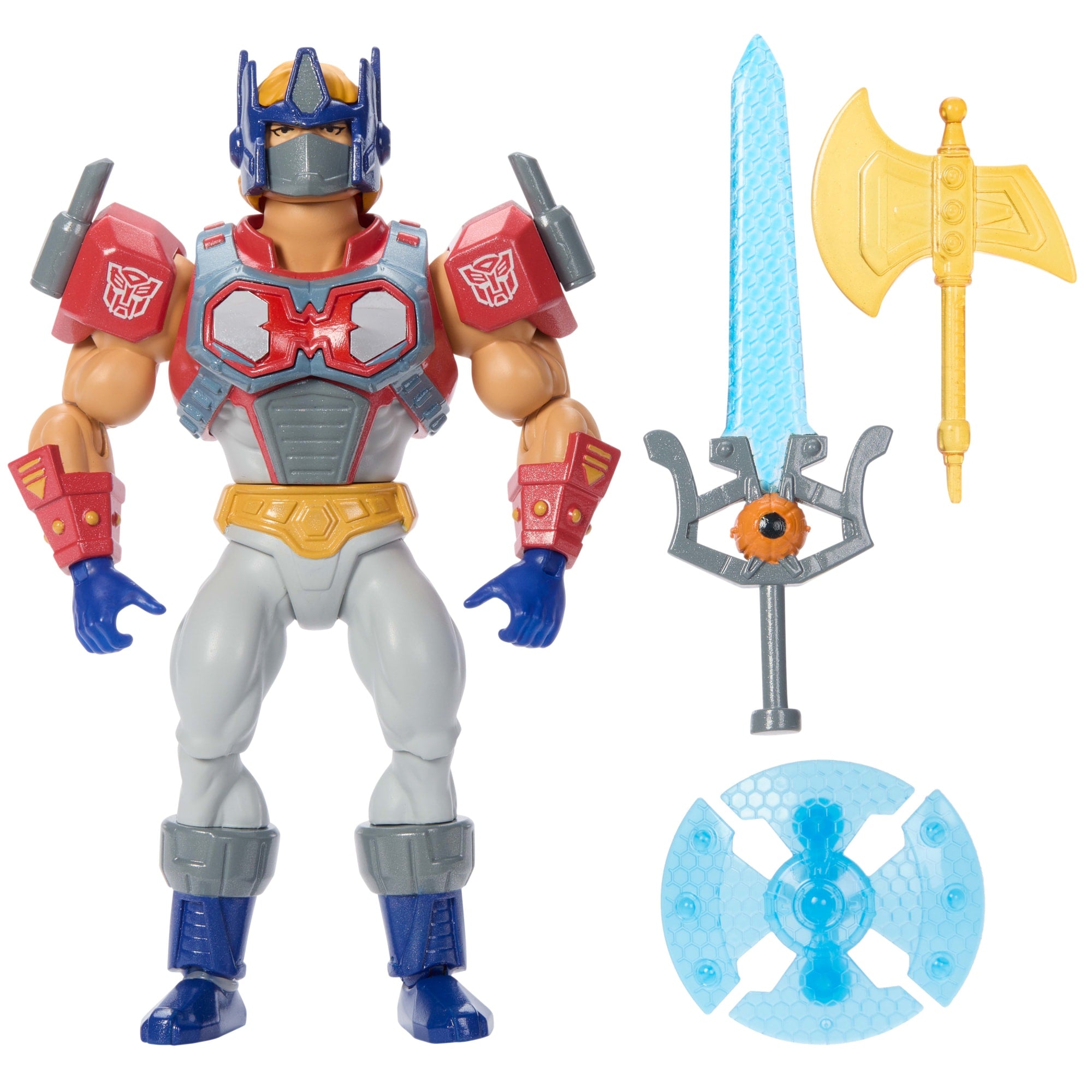 Masters Of The Universe Origins & Transformers Optimus Prime Armor He-Man Action Figure. MOTU Toy