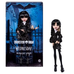Monster High Skullector Muñeca de Colección Wednesday Merlina Addams
