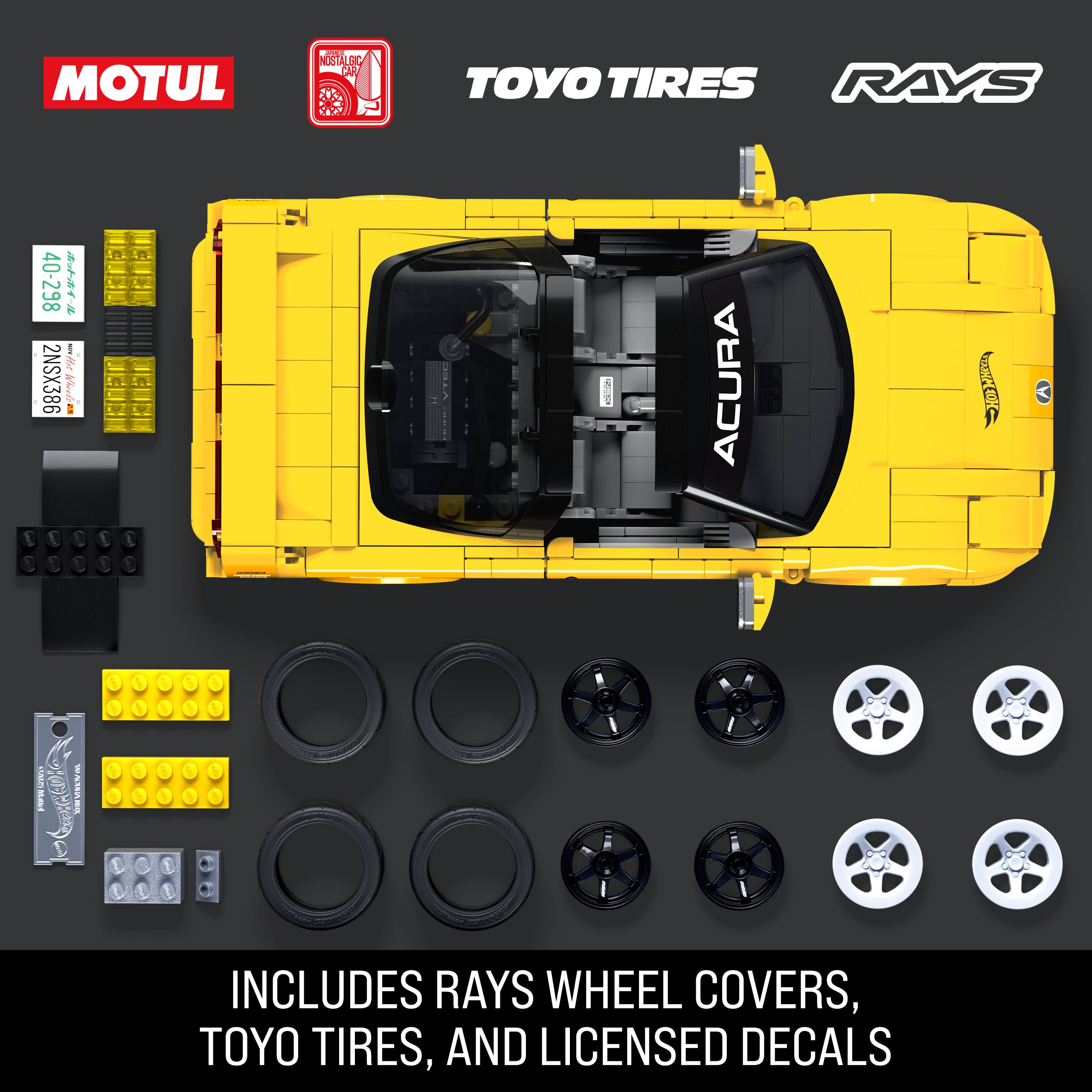 Mattel Brick Shop Hot Wheels '90 Acura Nsx Building Toy (877 Pieces). For Collectors - Image 4