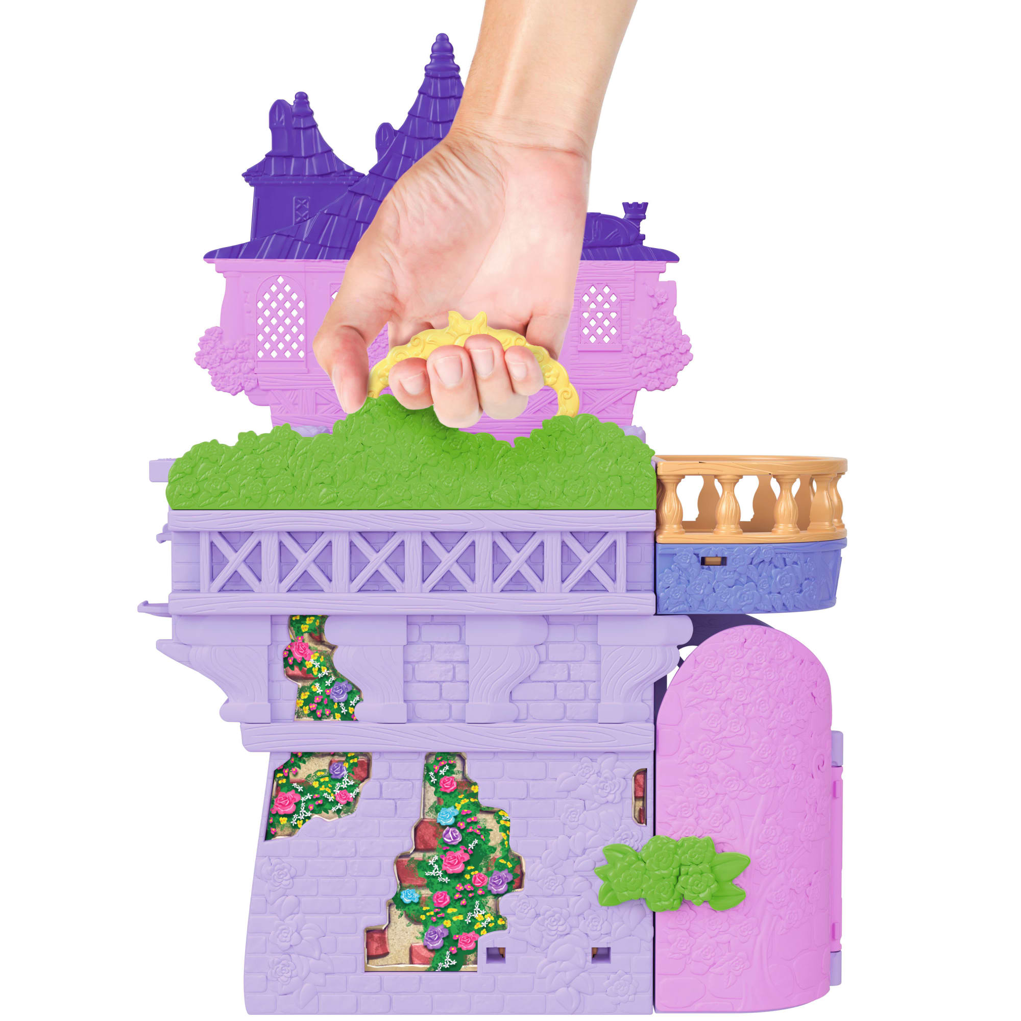 Disney Princess Rapunzel Storytime Stackers Doll House. Small Doll. Pascal Figure & 7 Accessories - Image 3
