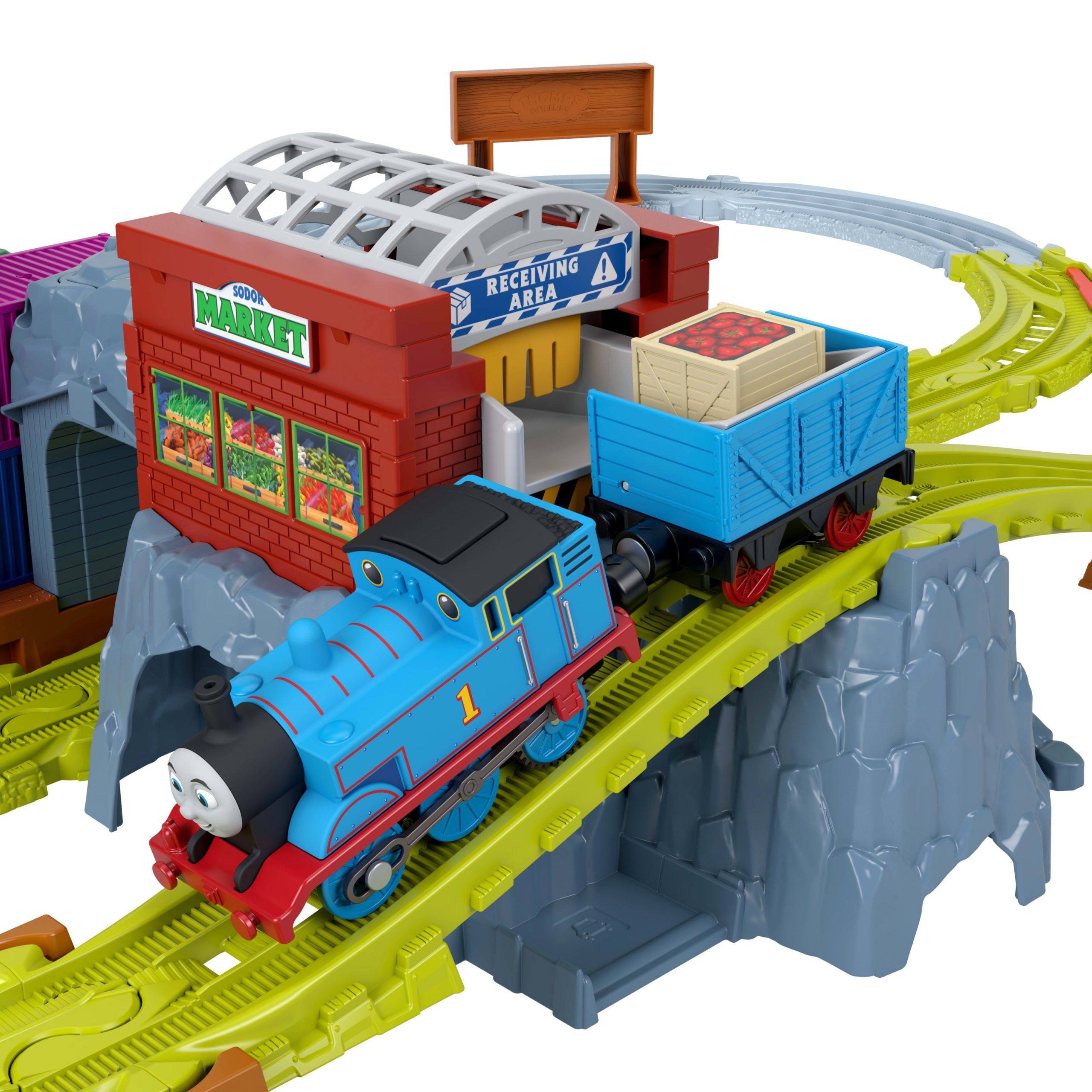Thomas & Friends T&F Tracks Pista de Juguete Pista Motorizada del Muelle de Cranky - Image 2