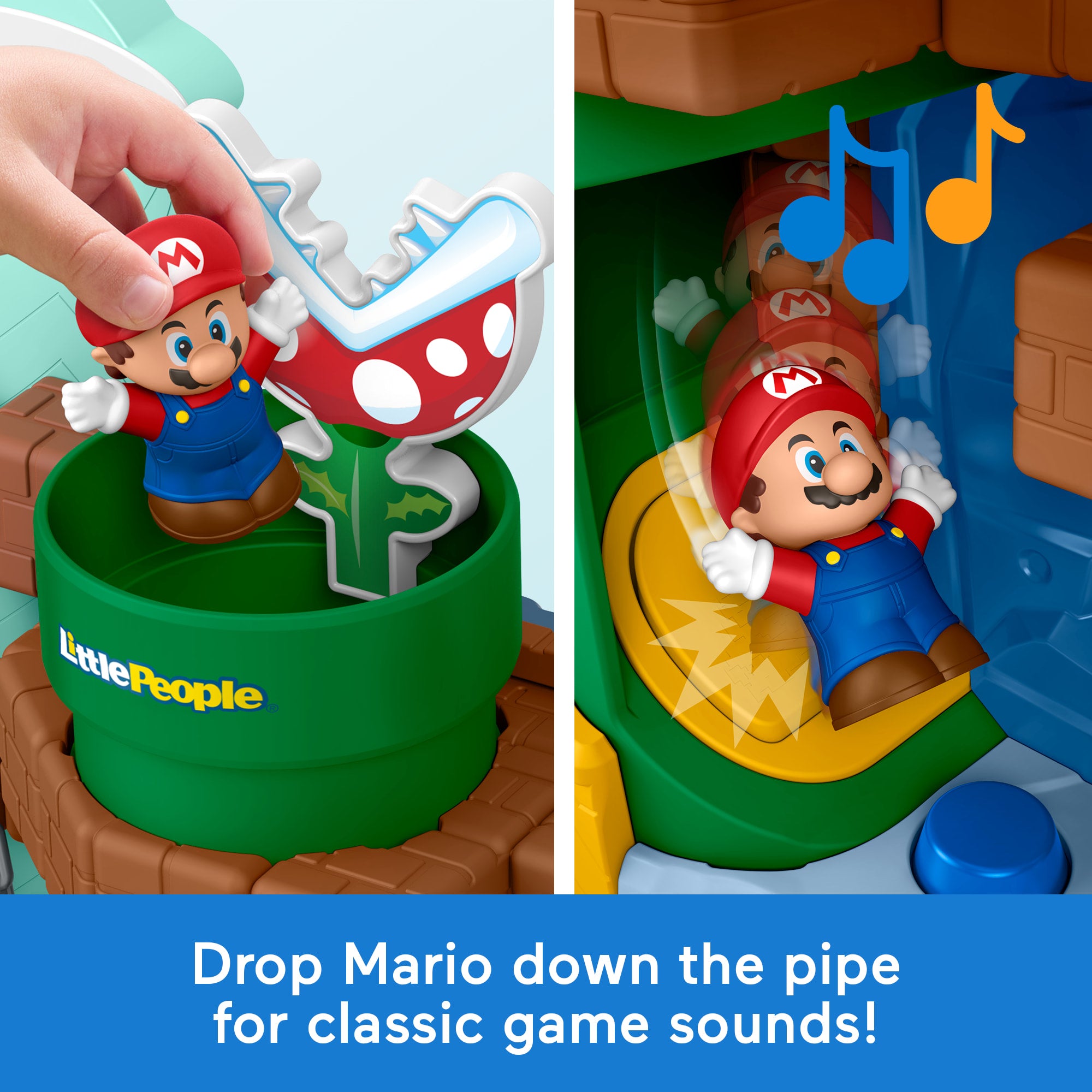 Fisher-Price Little People My Mario Adventure Playset. Musical Toddler Toy With 2 Figures - Image 3