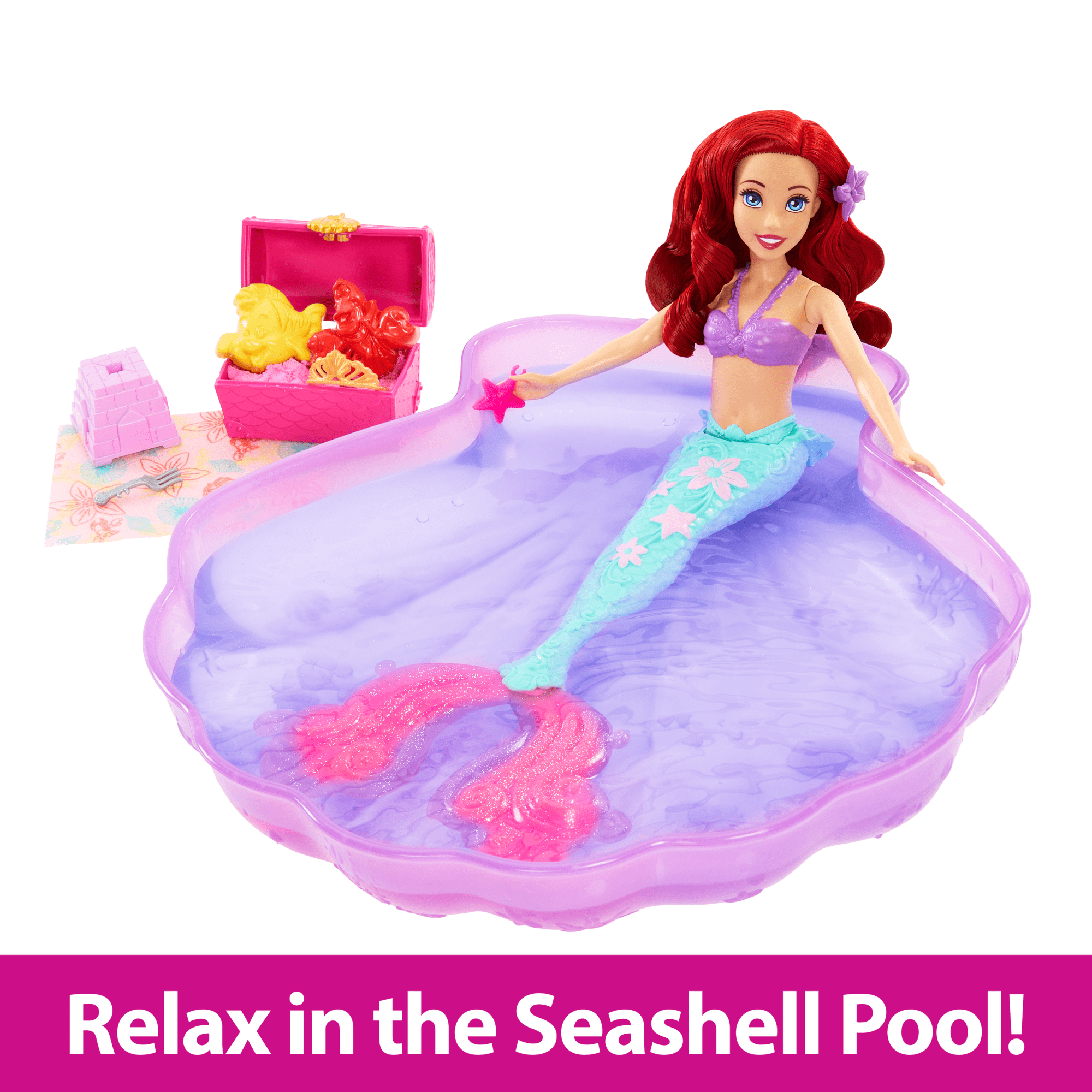 Disney Princess Ariel Doll & Pool Set With Moldable Sand. inspired By Disney The Little Mermaid - Image 4