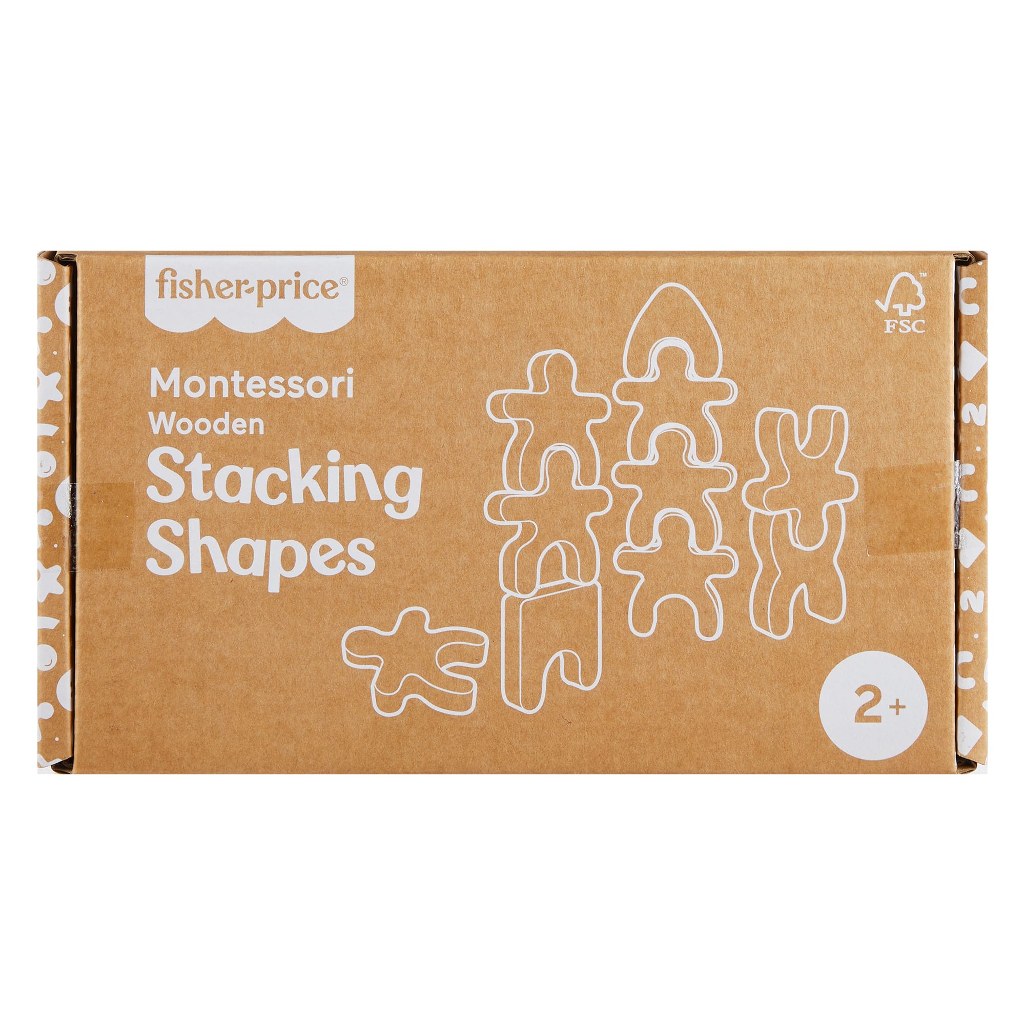 Fisher-Price Montessori Wooden Stacking Shapes Set Of 16 Wood Pieces For Toddlers & Kids - Image 5