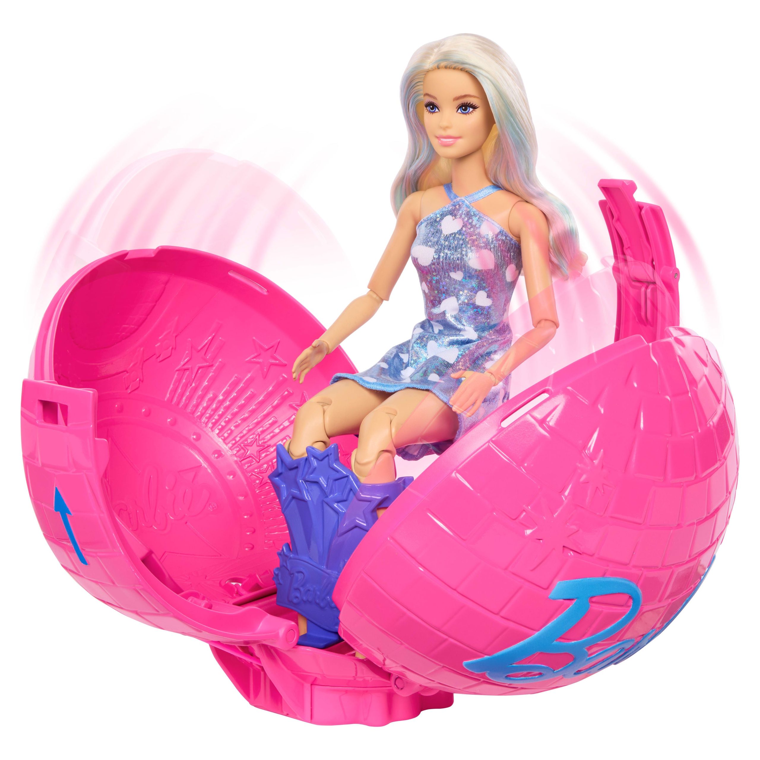 Barbie Team Barbie Roll And Reveal Pop Star Doll And Accessories With Blonde Fashion Doll. 8 Surprises S & Disco Ball Encasement - Image 4