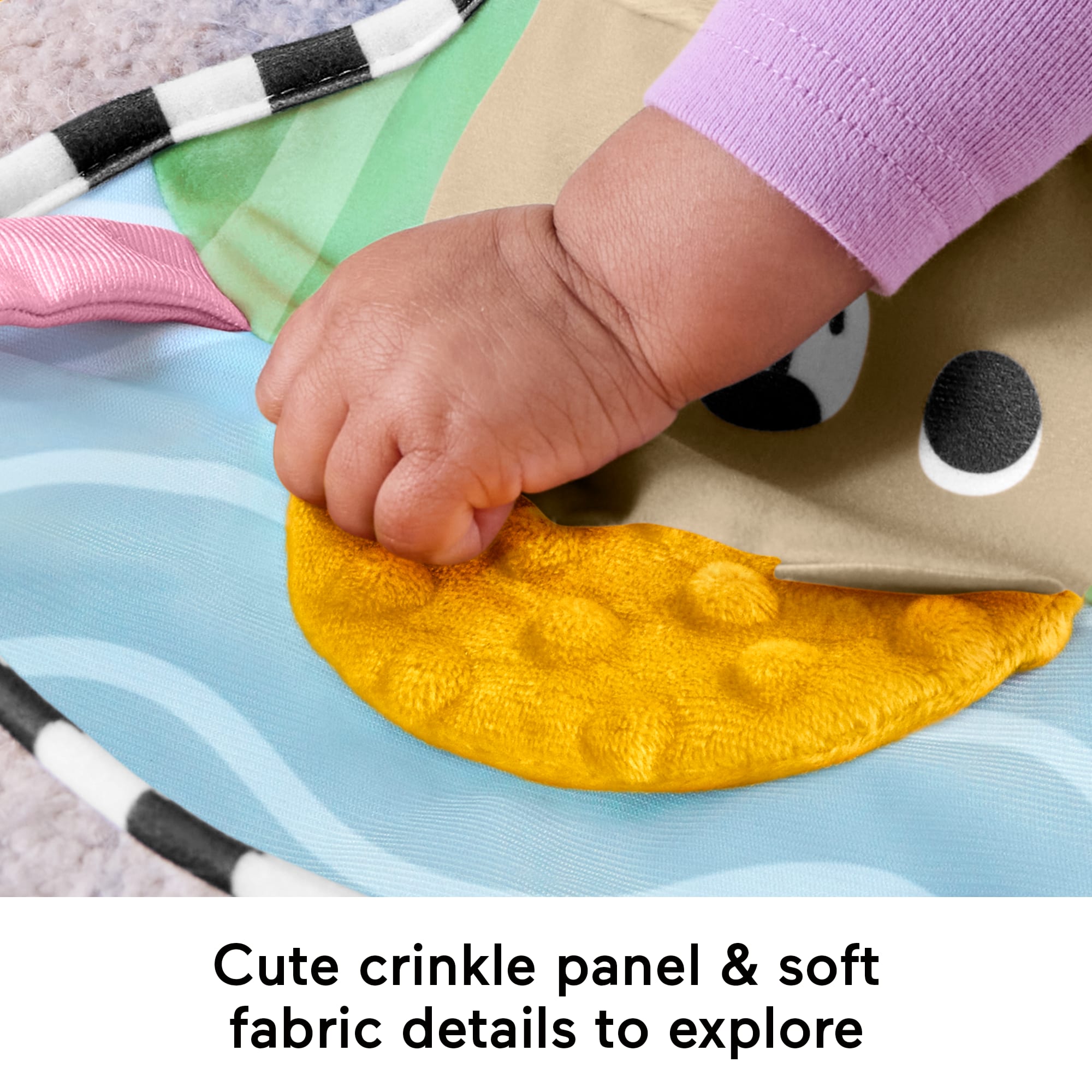 Fisher-Price Sensory Adventures Tummy Wedge Newborn Support With Teether & Rattle Baby Toys - Image 3