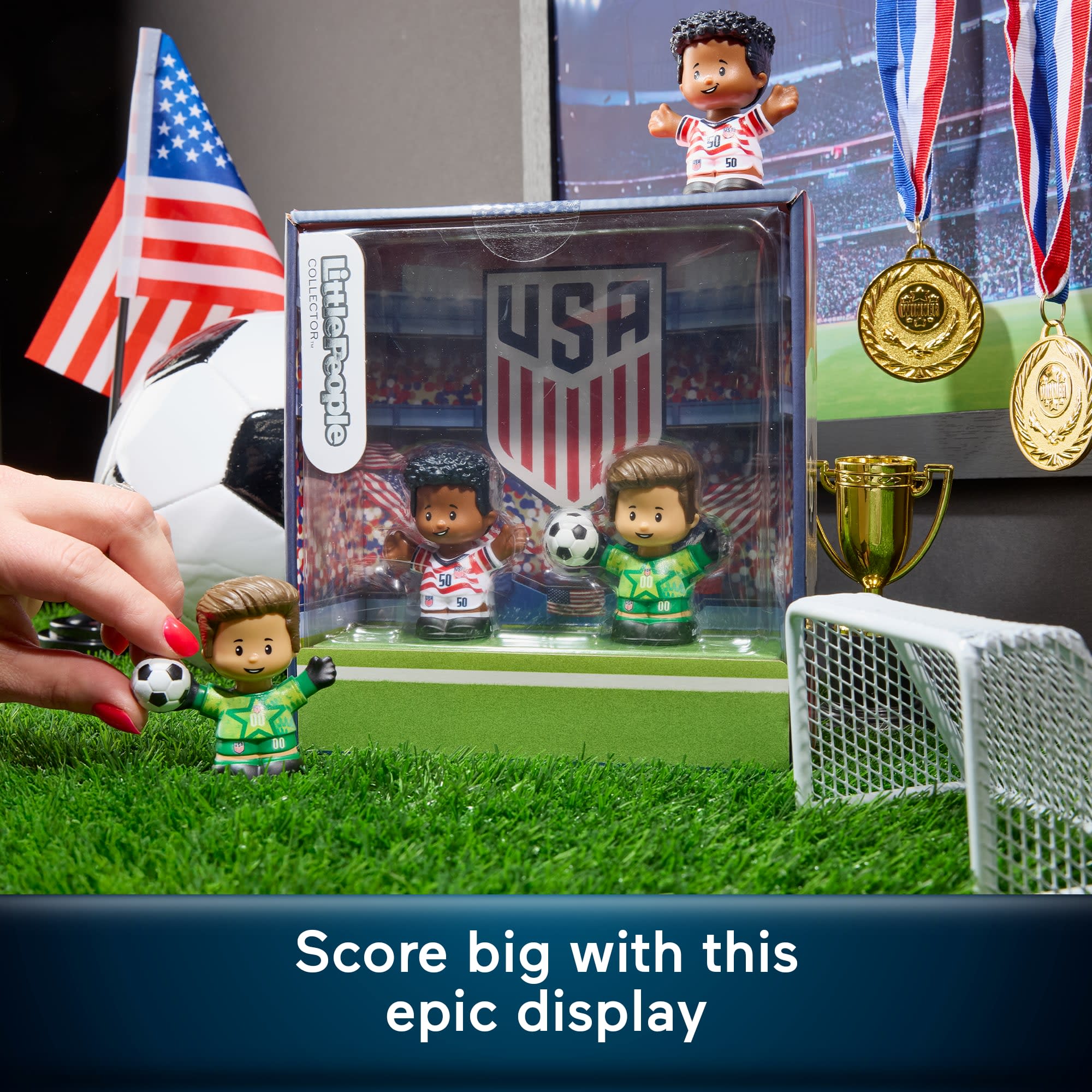 Little People Collector U.S. Soccer Special Edition Set For Sports Fans. 2 Figures - Image 3