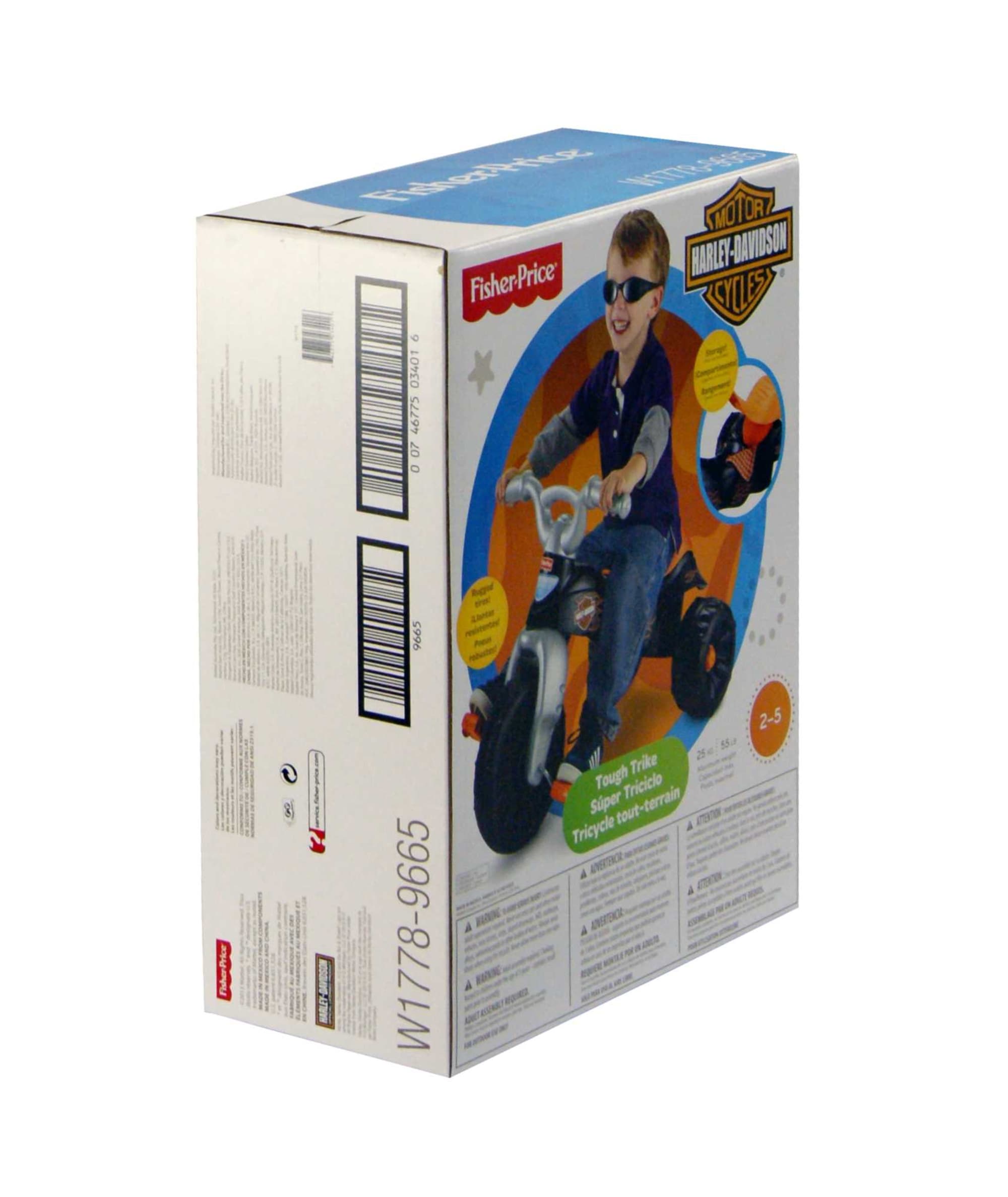 Fisher-Price Harley-Davidson Tough Trike Toddler Tricycle With Handlebar Grips - Image 6